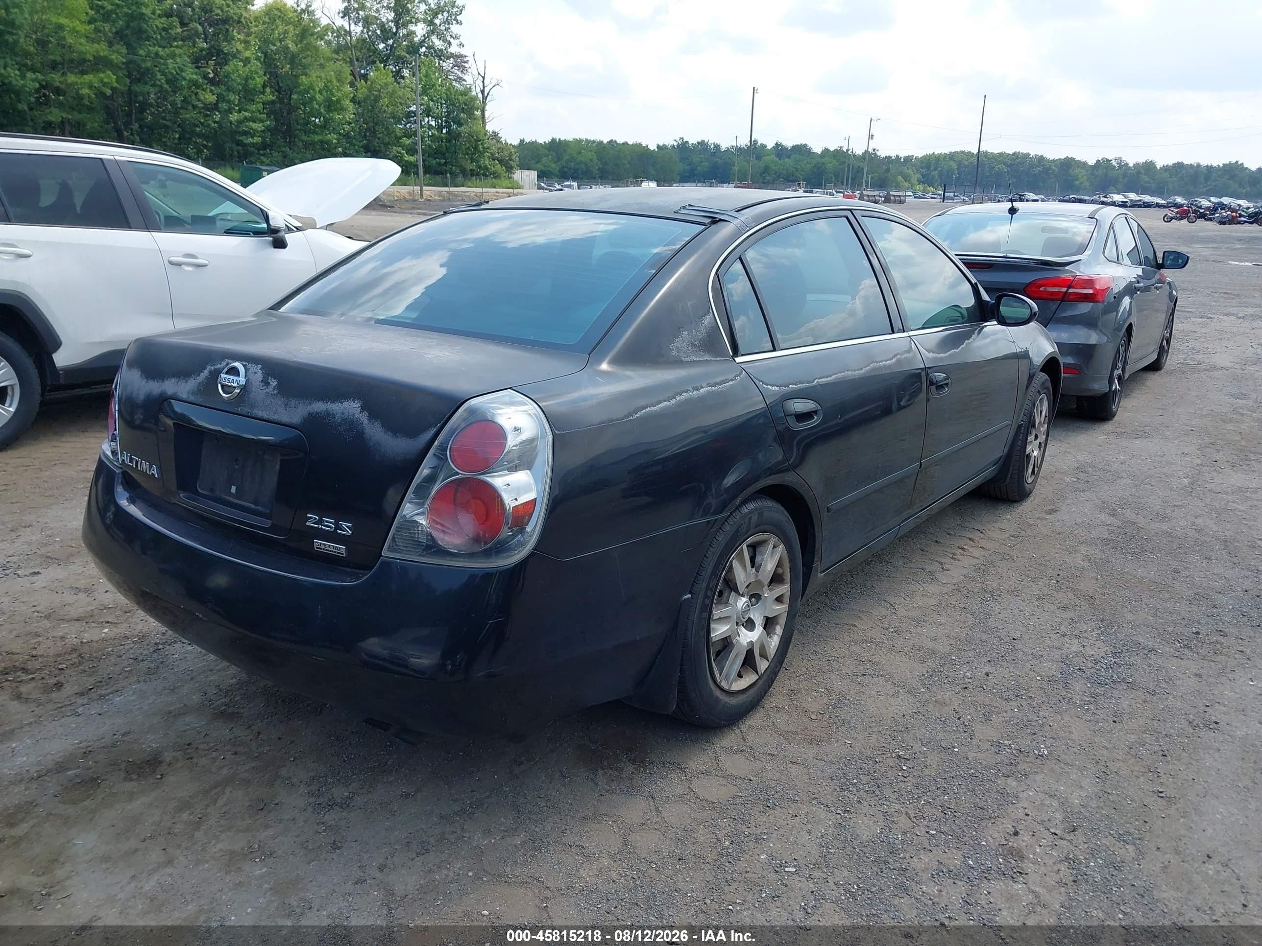 2006 Nissan Altima 2.5 S Black vin: 1N4AL11D26C213208