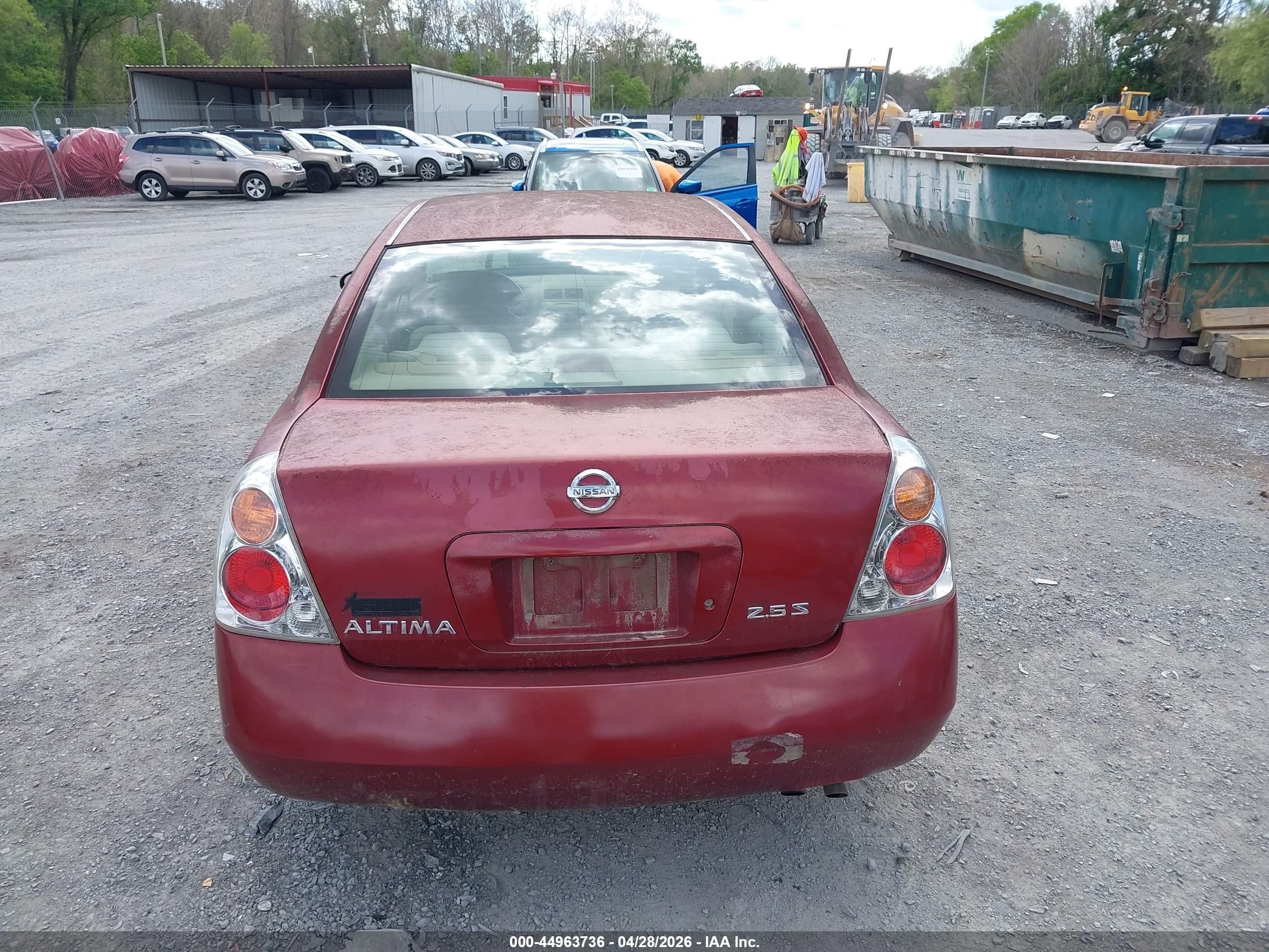 2003 Nissan Altima 2.5 S Burgundy vin: 1N4AL11D33C228683