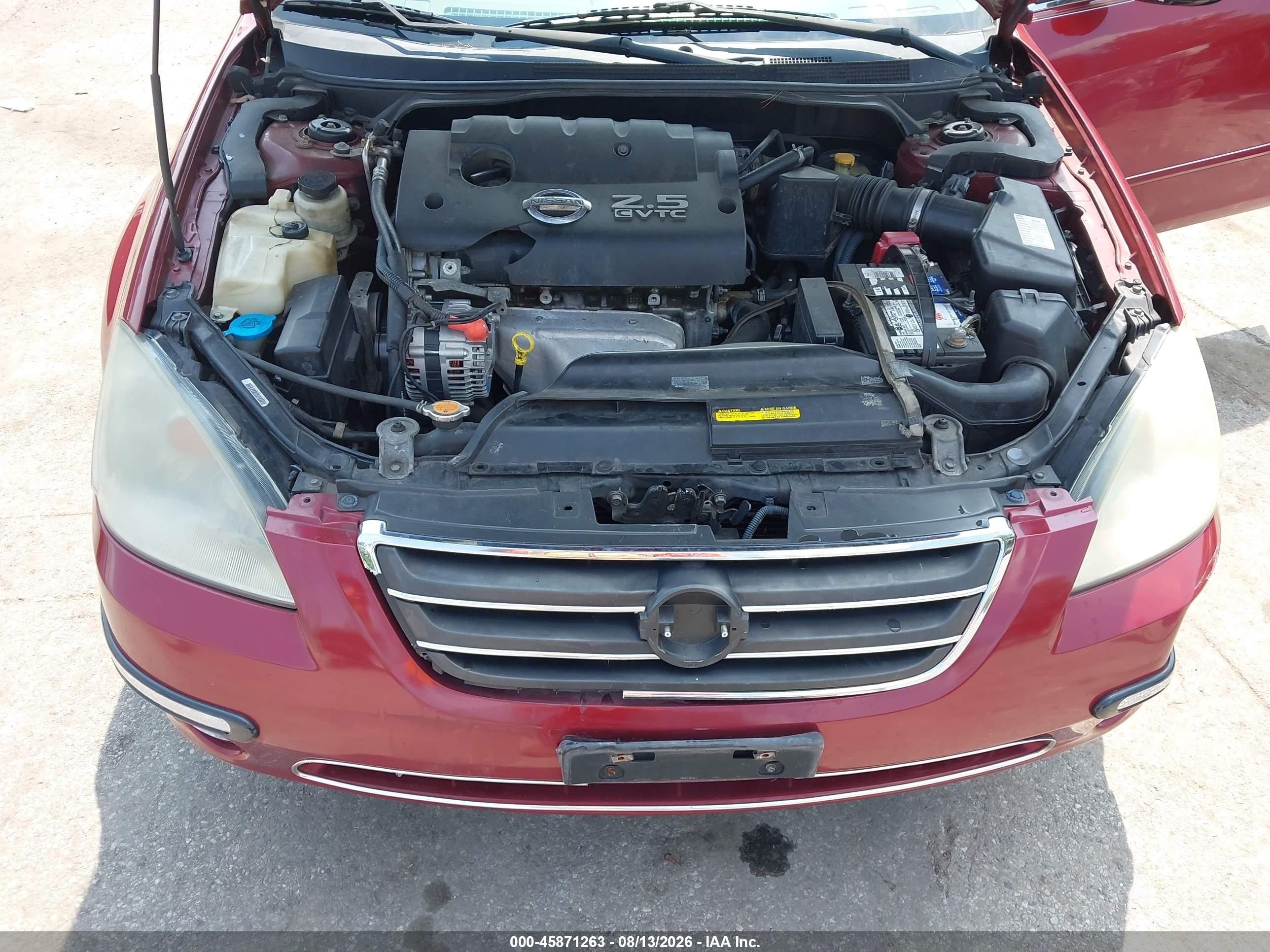 2003 Nissan Altima 2.5 S Red vin: 1N4AL11D33C311546