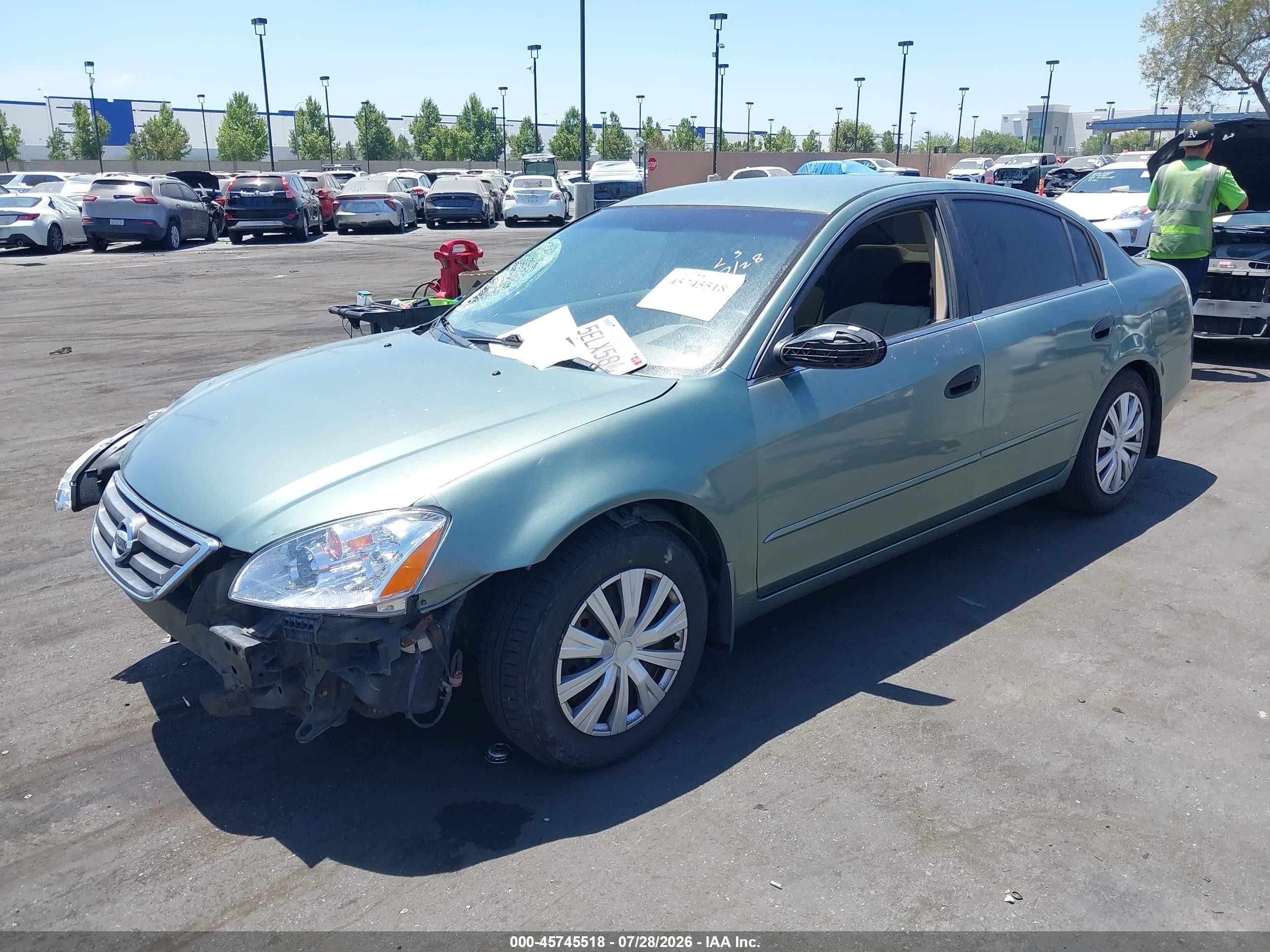 2003 Nissan Altima 2.5 S Green vin: 1N4AL11D33C329660