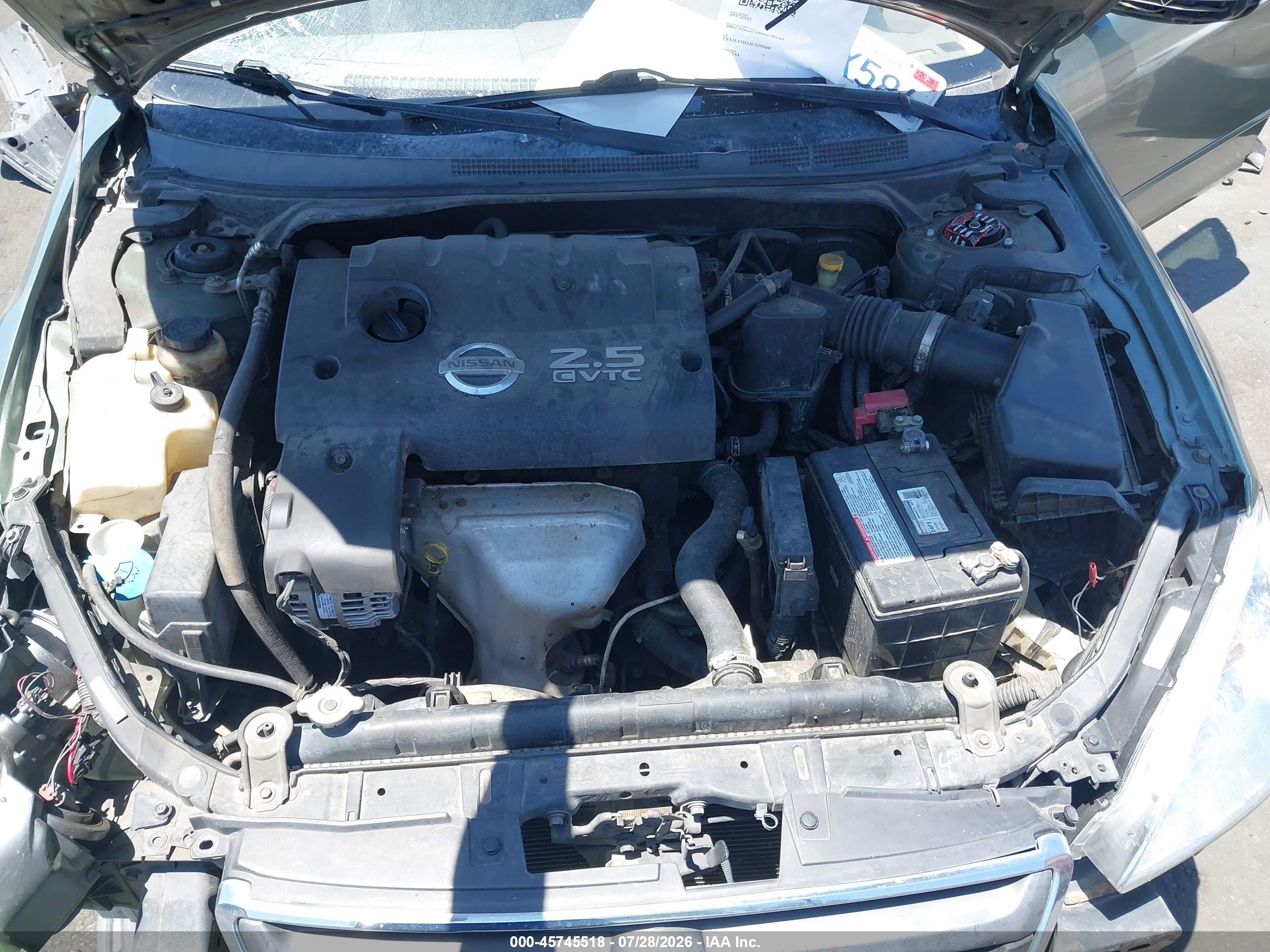 2003 Nissan Altima 2.5 S Green vin: 1N4AL11D33C329660