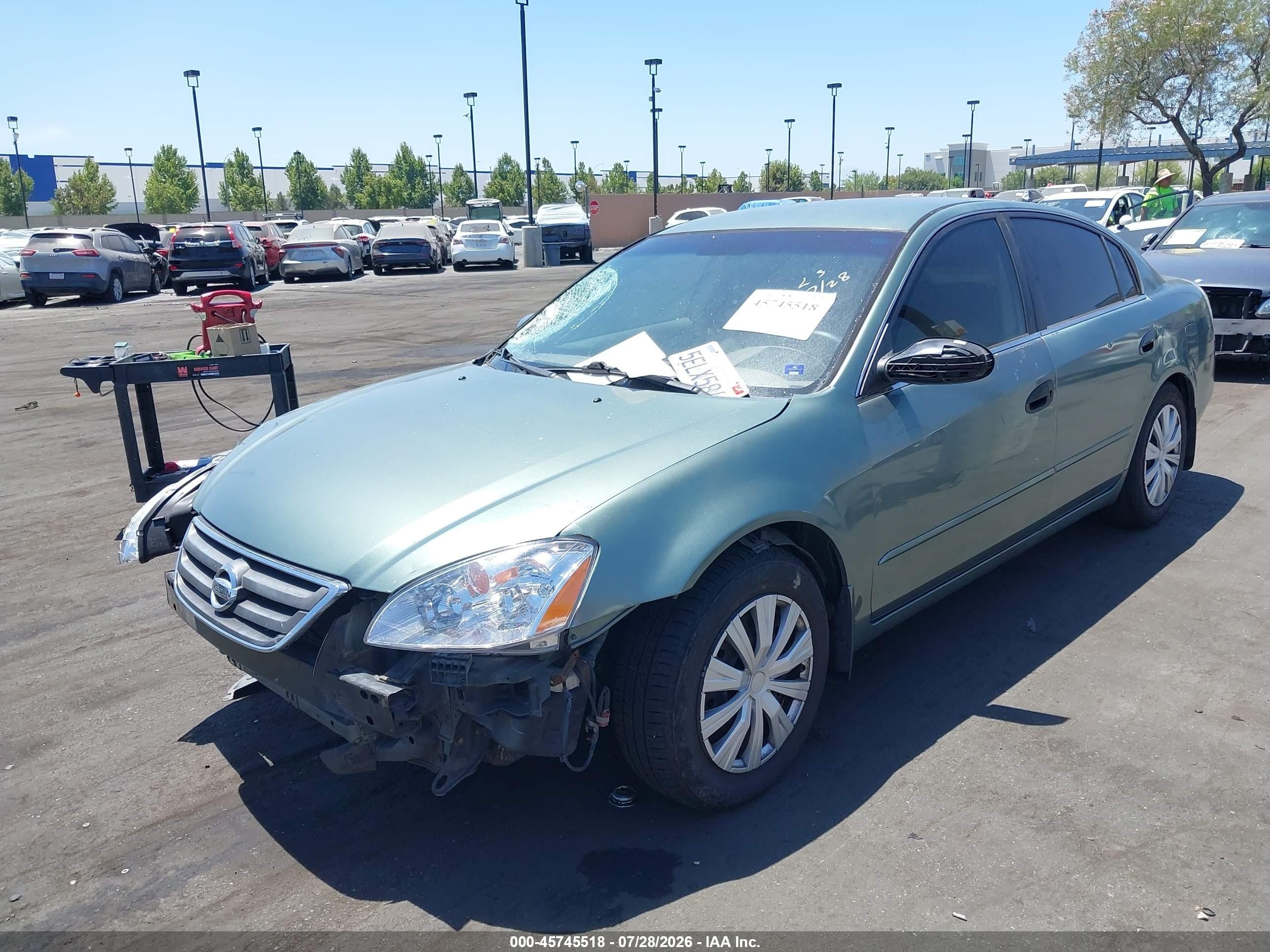 2003 Nissan Altima 2.5 S Green vin: 1N4AL11D33C329660