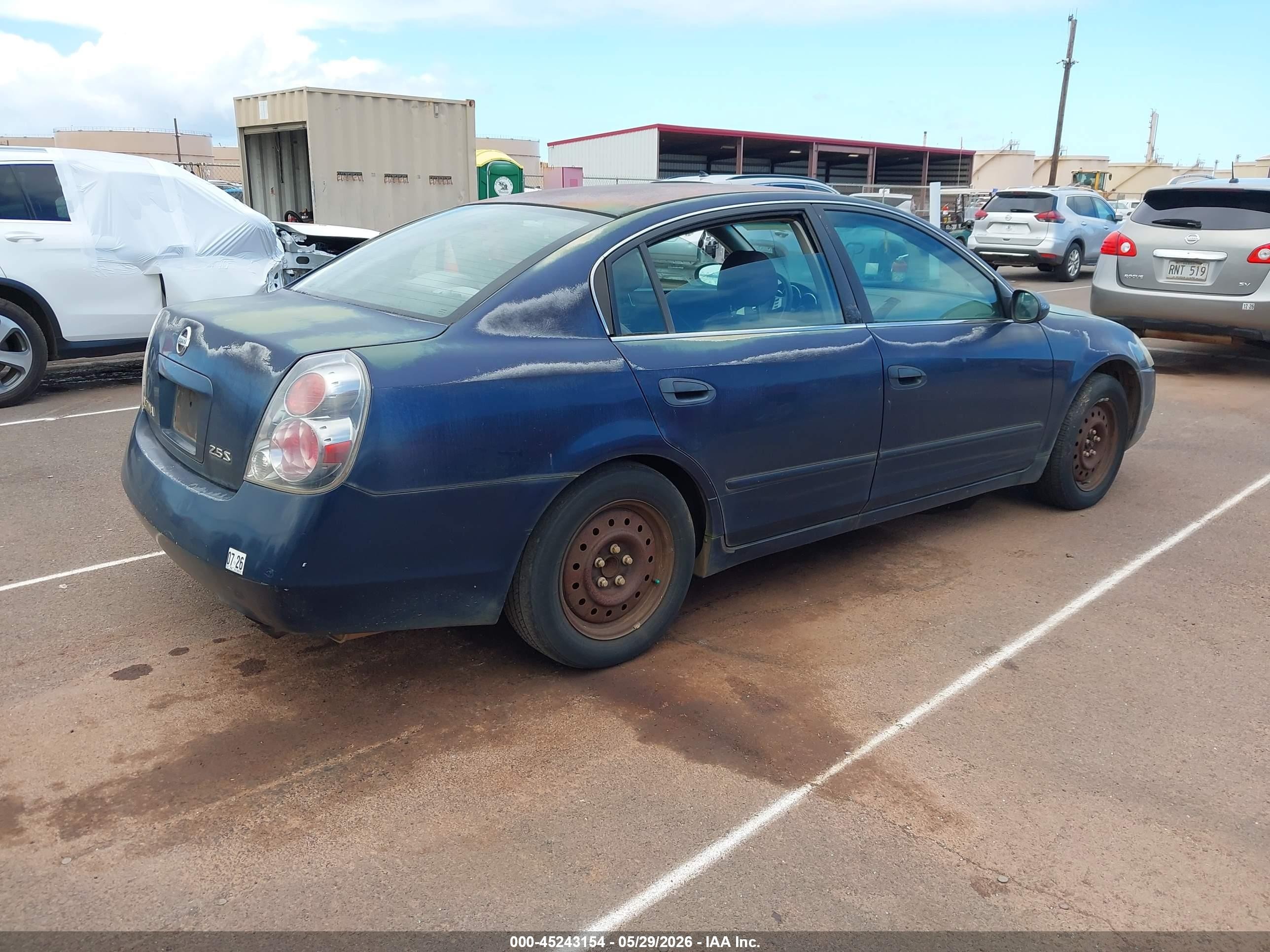 2005 Nissan Altima 2.5 S Blue vin: 1N4AL11D35C231523