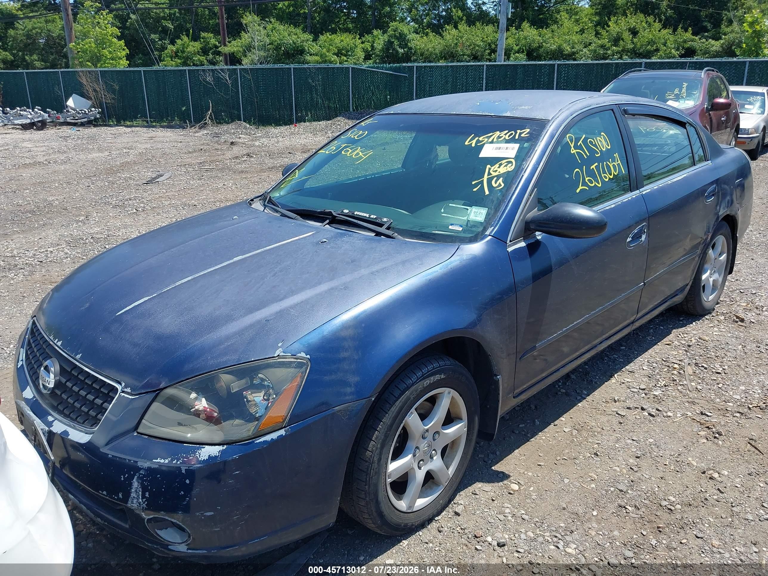 2006 Nissan Altima 2.5 S Blue vin: 1N4AL11D36C266547