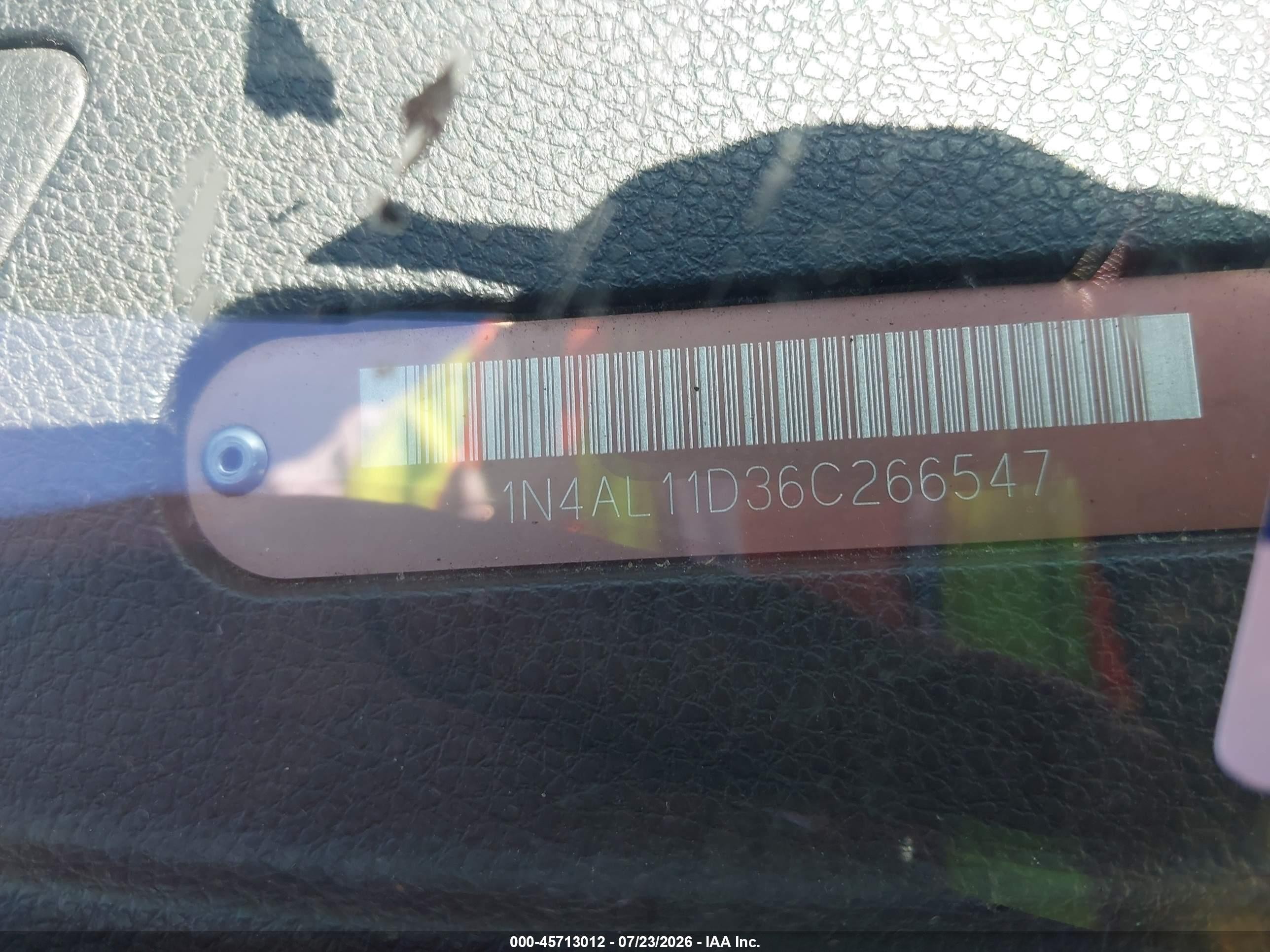 2006 Nissan Altima 2.5 S Blue vin: 1N4AL11D36C266547