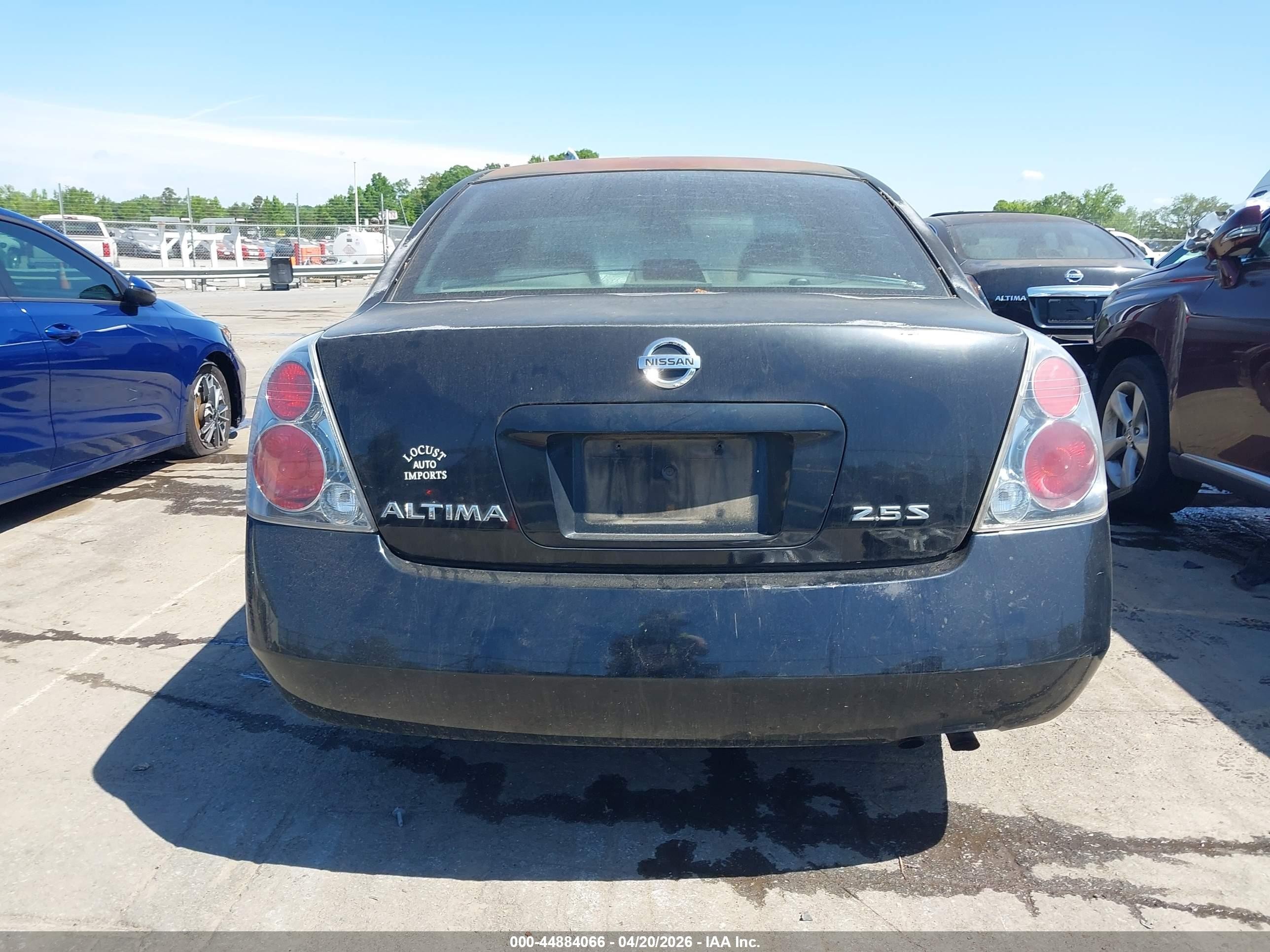 2006 Nissan Altima 2.5 S Black vin: 1N4AL11D36N357502