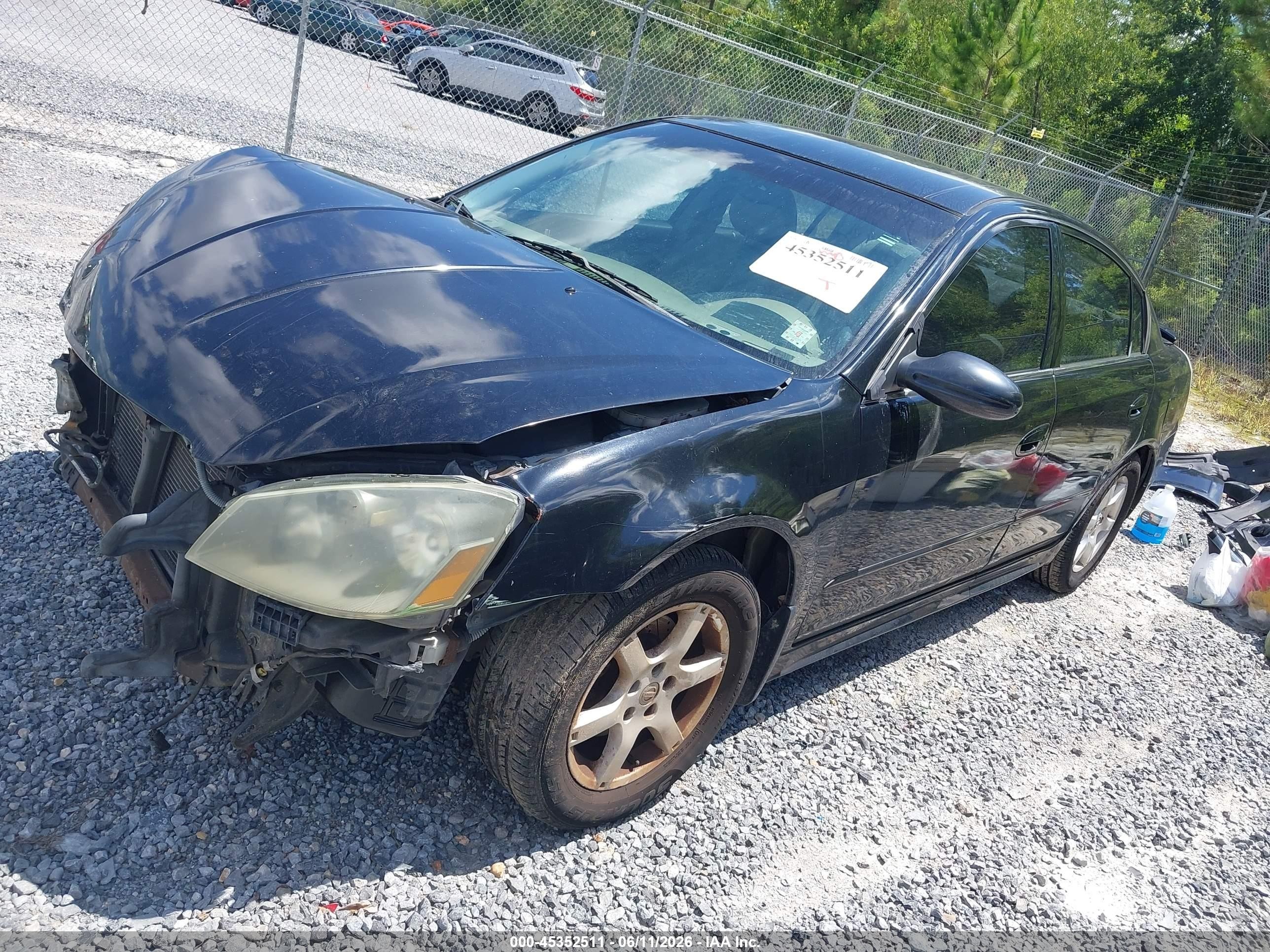 2006 Nissan Altima 2.5 S Black vin: 1N4AL11D36N385073