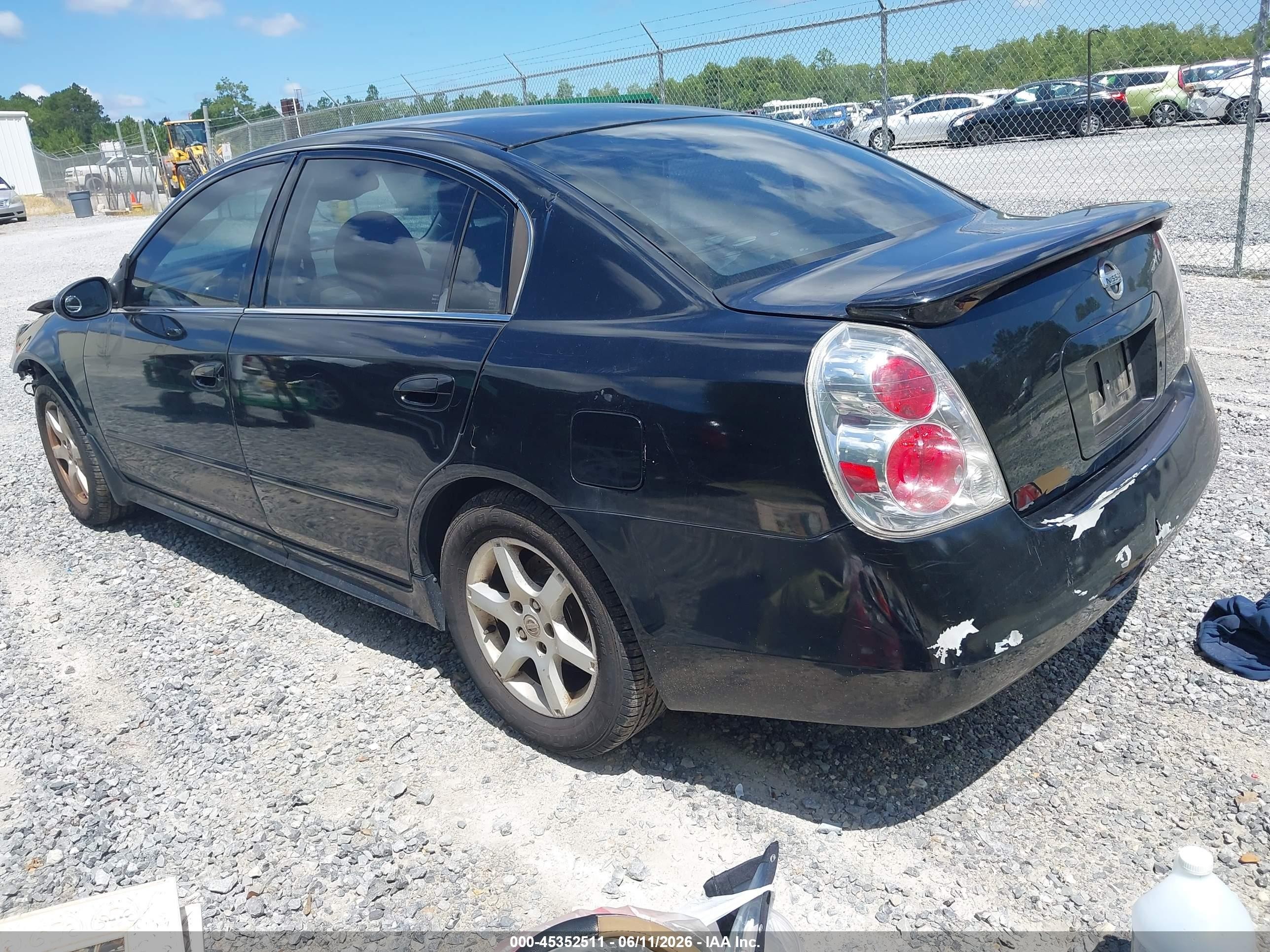 2006 Nissan Altima 2.5 S Black vin: 1N4AL11D36N385073