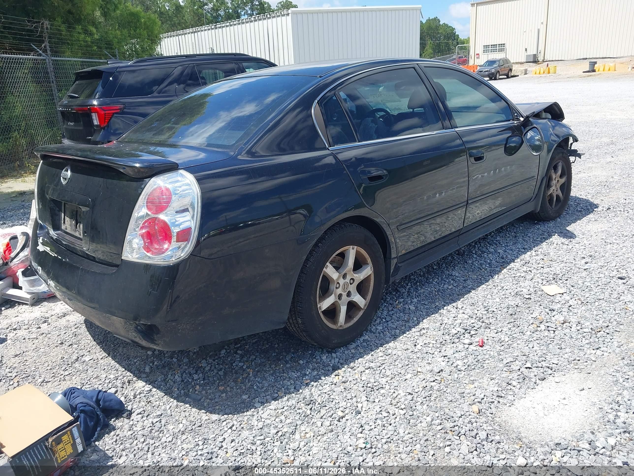 2006 Nissan Altima 2.5 S Black vin: 1N4AL11D36N385073