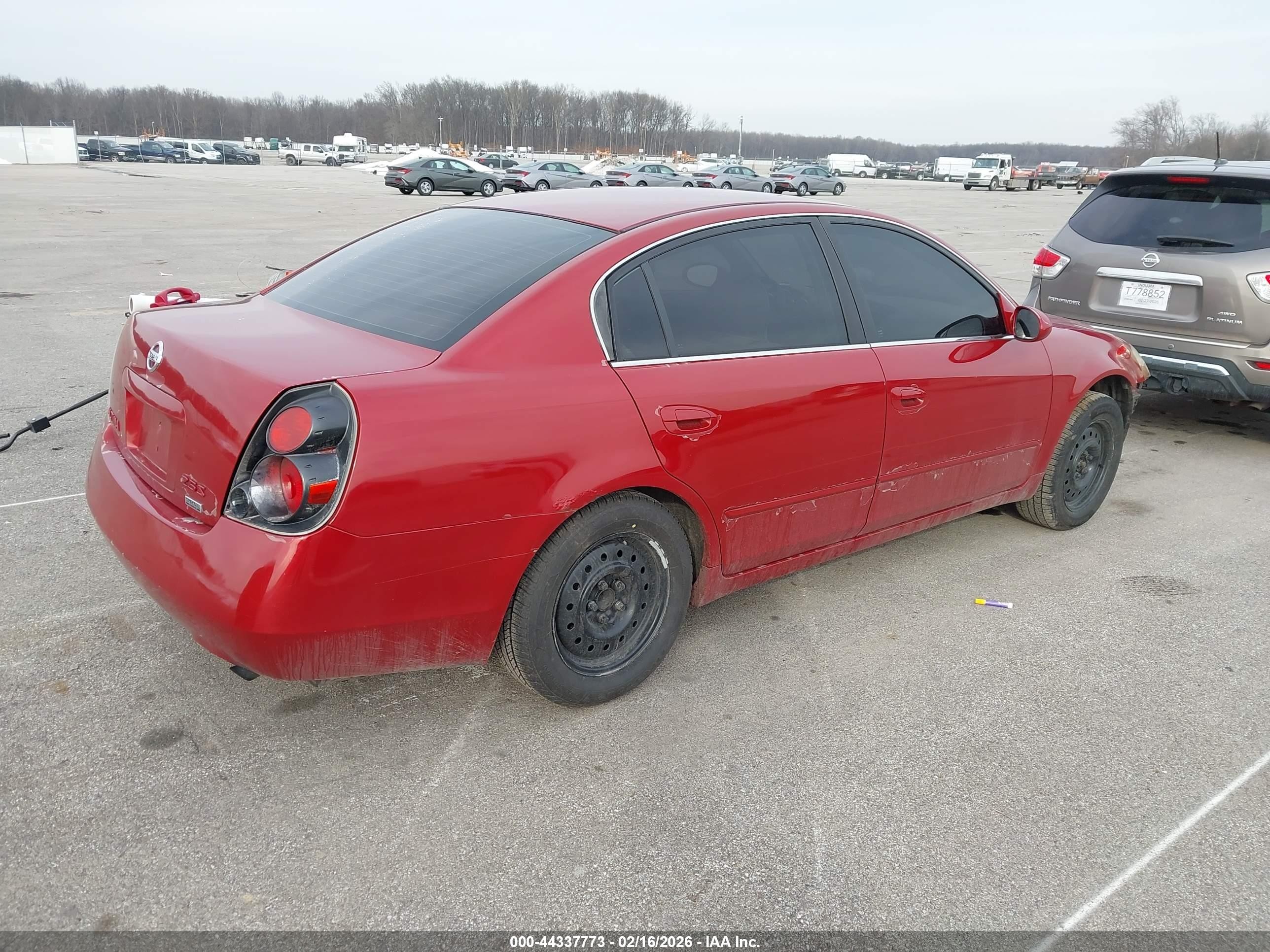 2006 Nissan Altima 2.5 S Red vin: 1N4AL11D36N460404