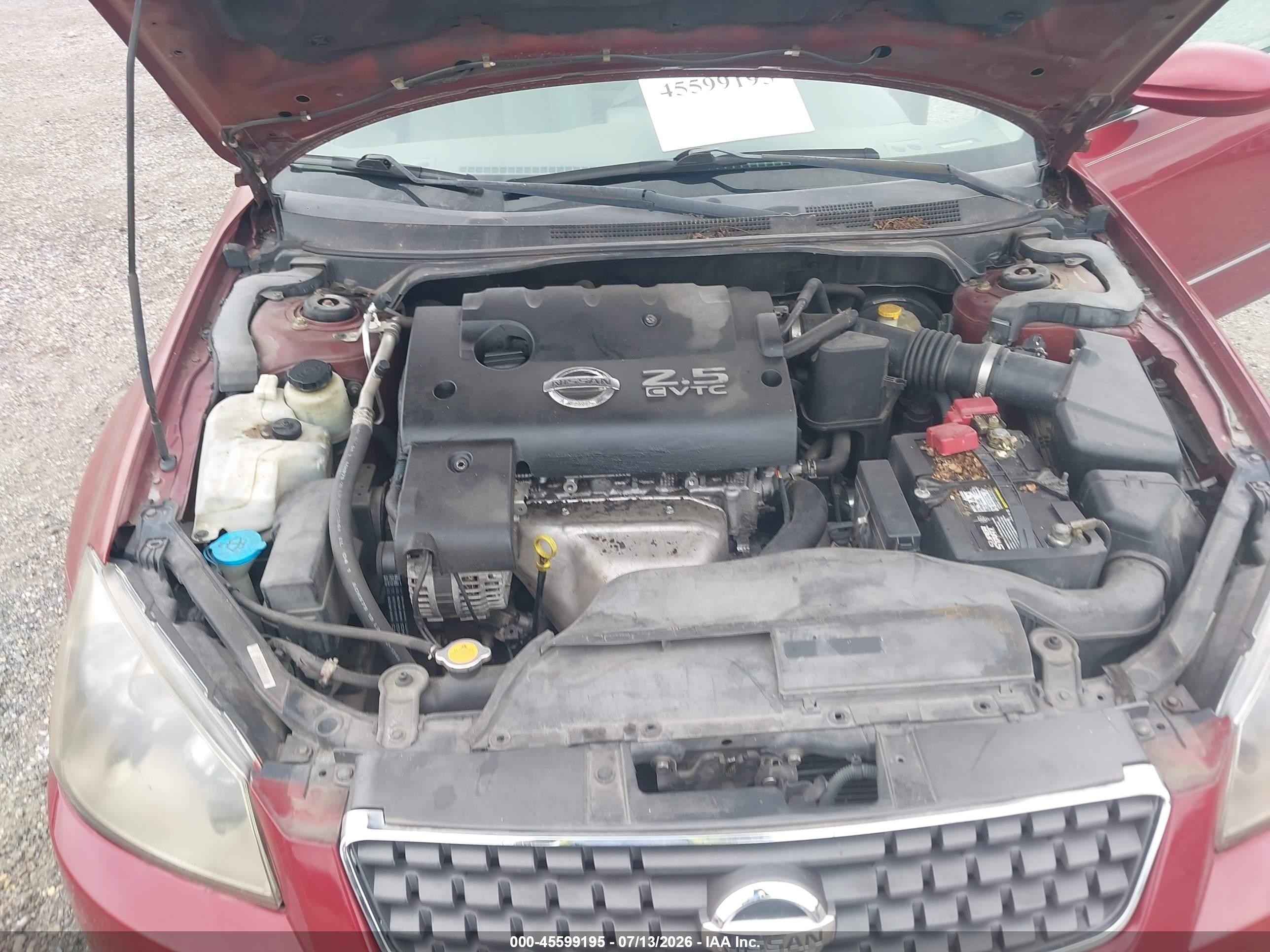 2005 Nissan Altima 2.5 S Бордовый vin: 1N4AL11D45C388994