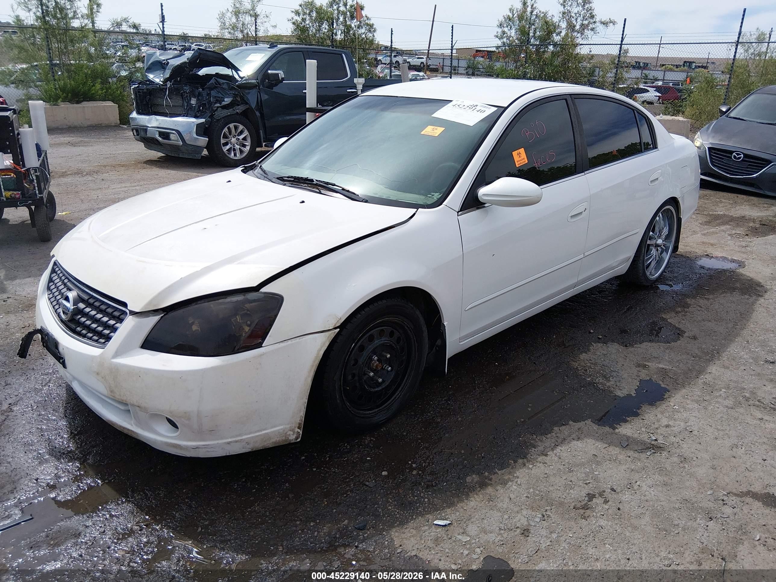 2006 Nissan Altima 2.5 S White vin: 1N4AL11D46C142111