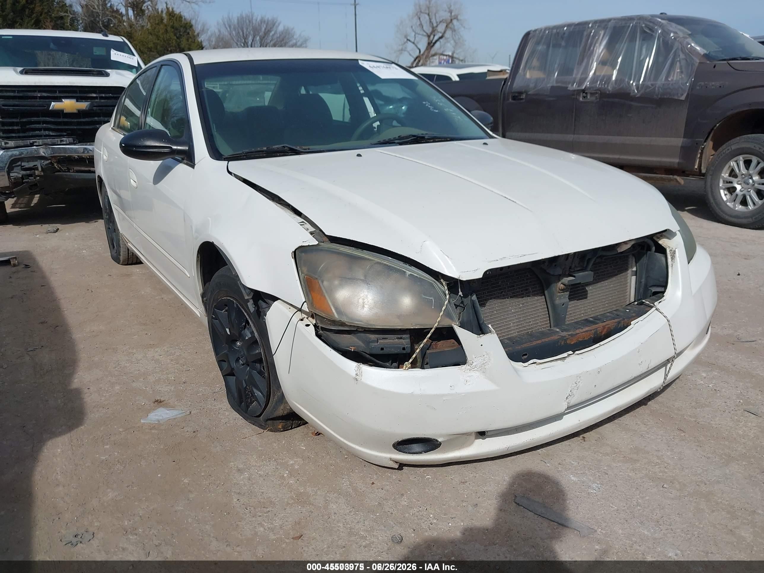 2006 Nissan Altima 2.5 S White vin: 1N4AL11D46C219396