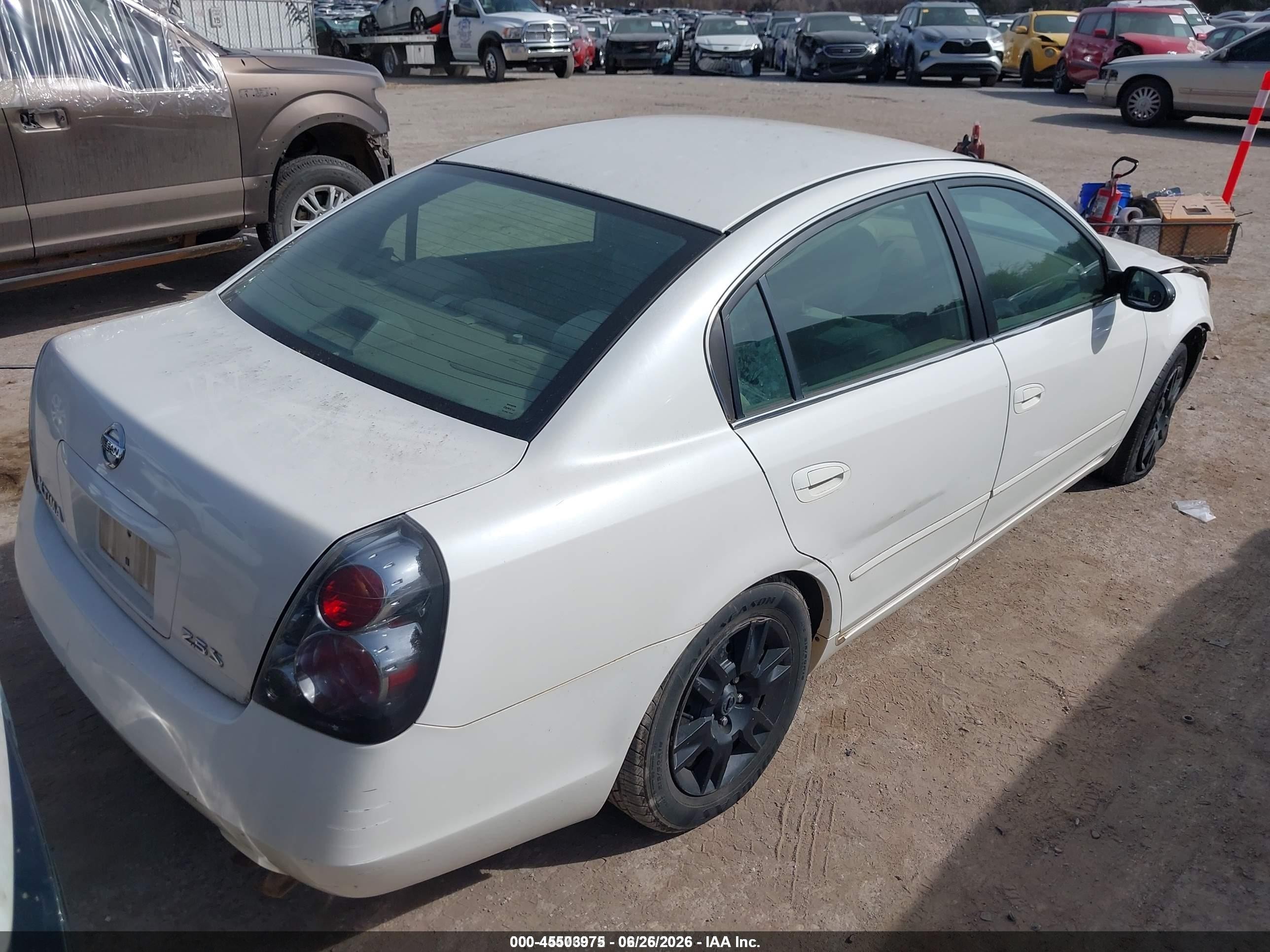 2006 Nissan Altima 2.5 S White vin: 1N4AL11D46C219396