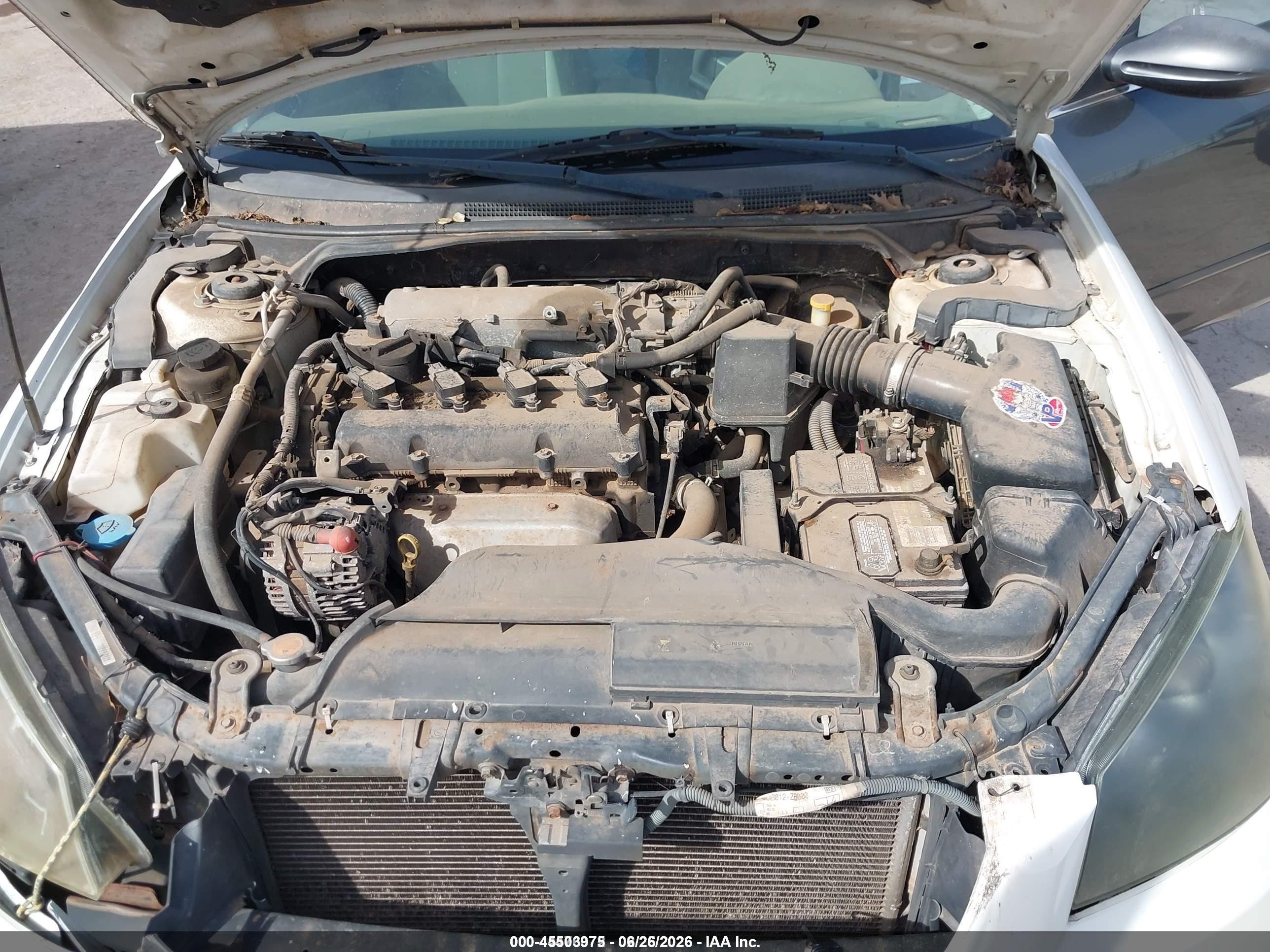 2006 Nissan Altima 2.5 S White vin: 1N4AL11D46C219396