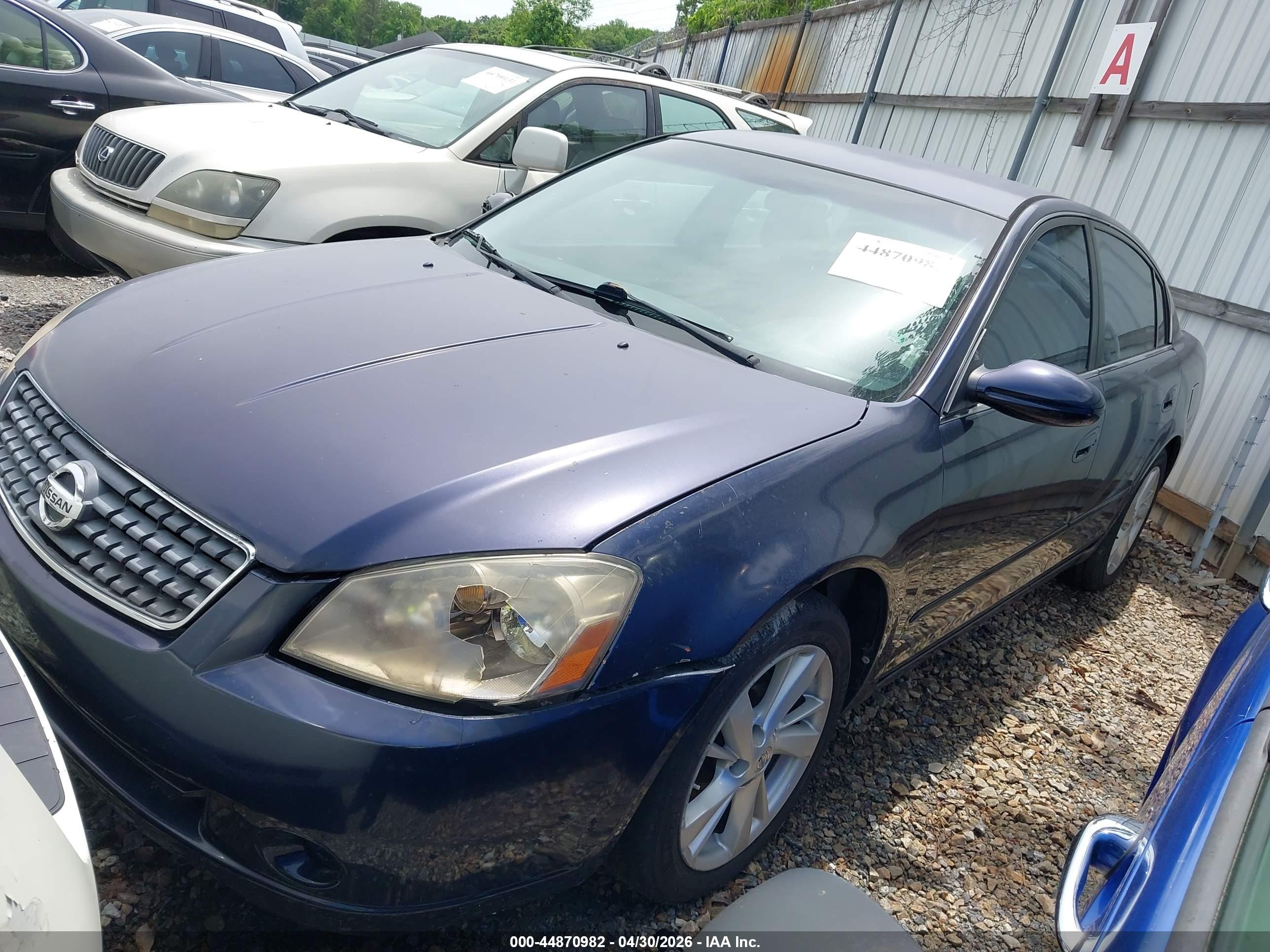 2006 Nissan Altima 2.5 S Blue vin: 1N4AL11D46C230026
