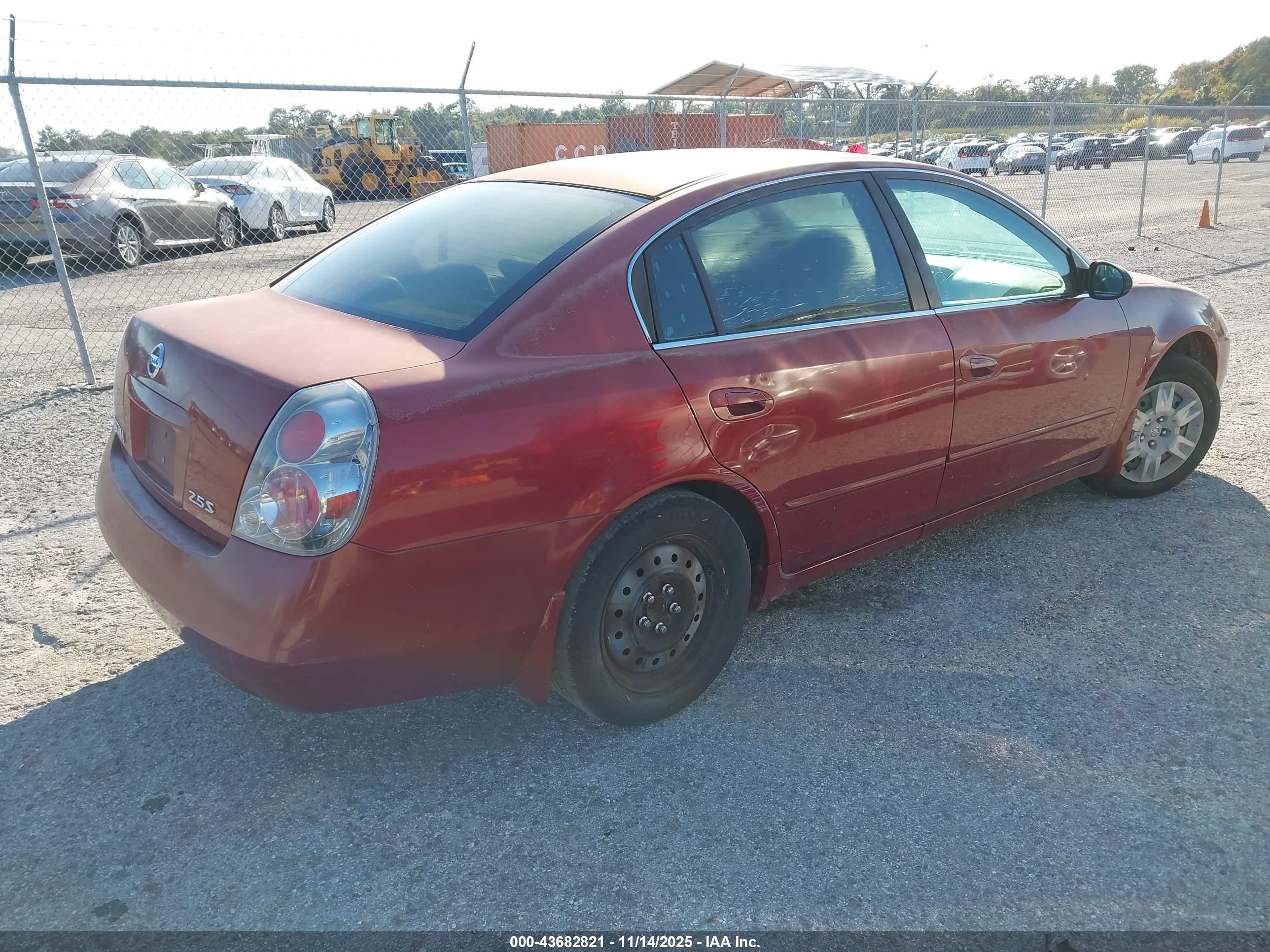 2006 Nissan Altima 2.5 S Red vin: 1N4AL11D46C235209