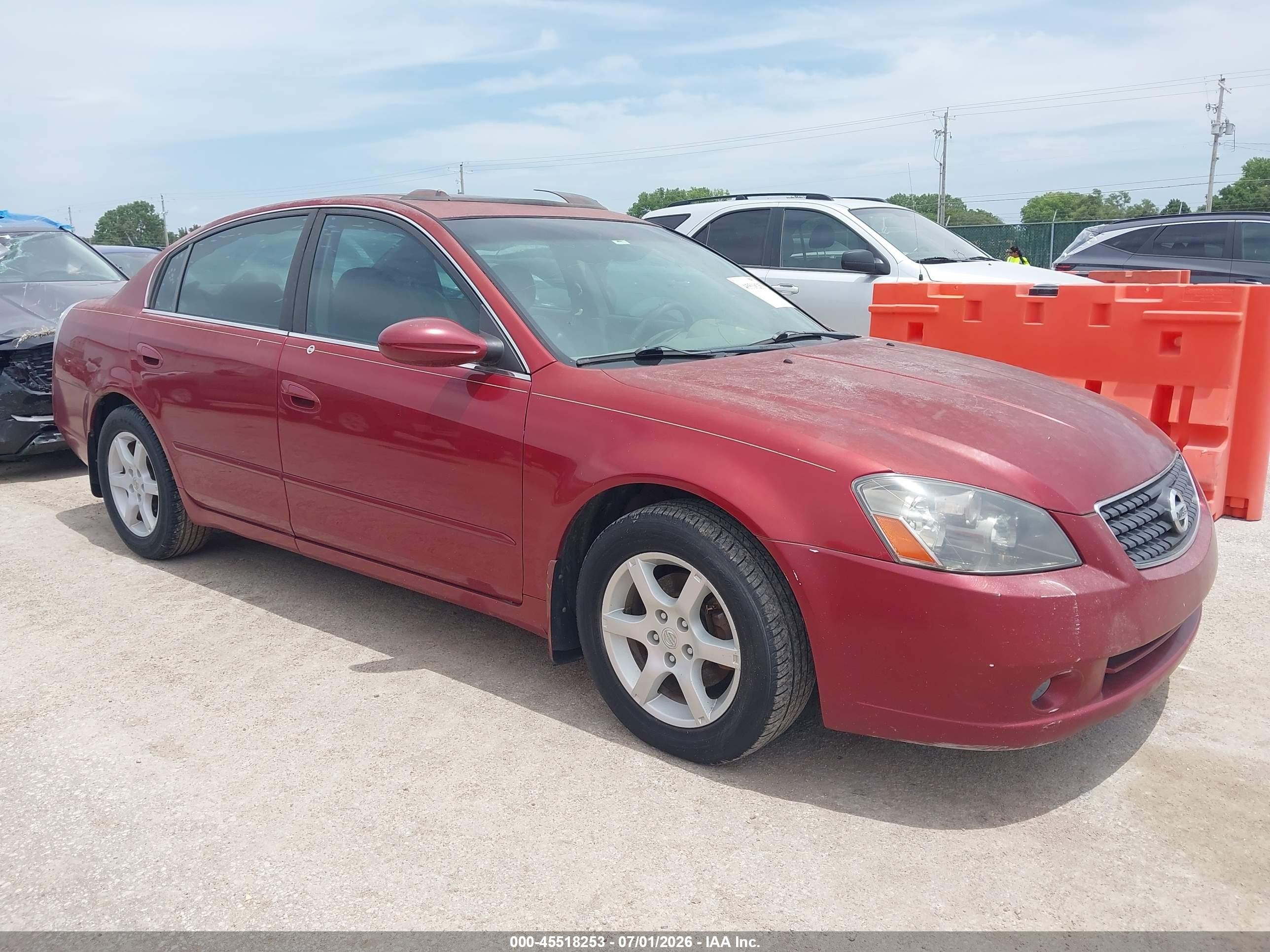 2006 Nissan Altima 2.5 S Красный vin: 1N4AL11D46C260126
