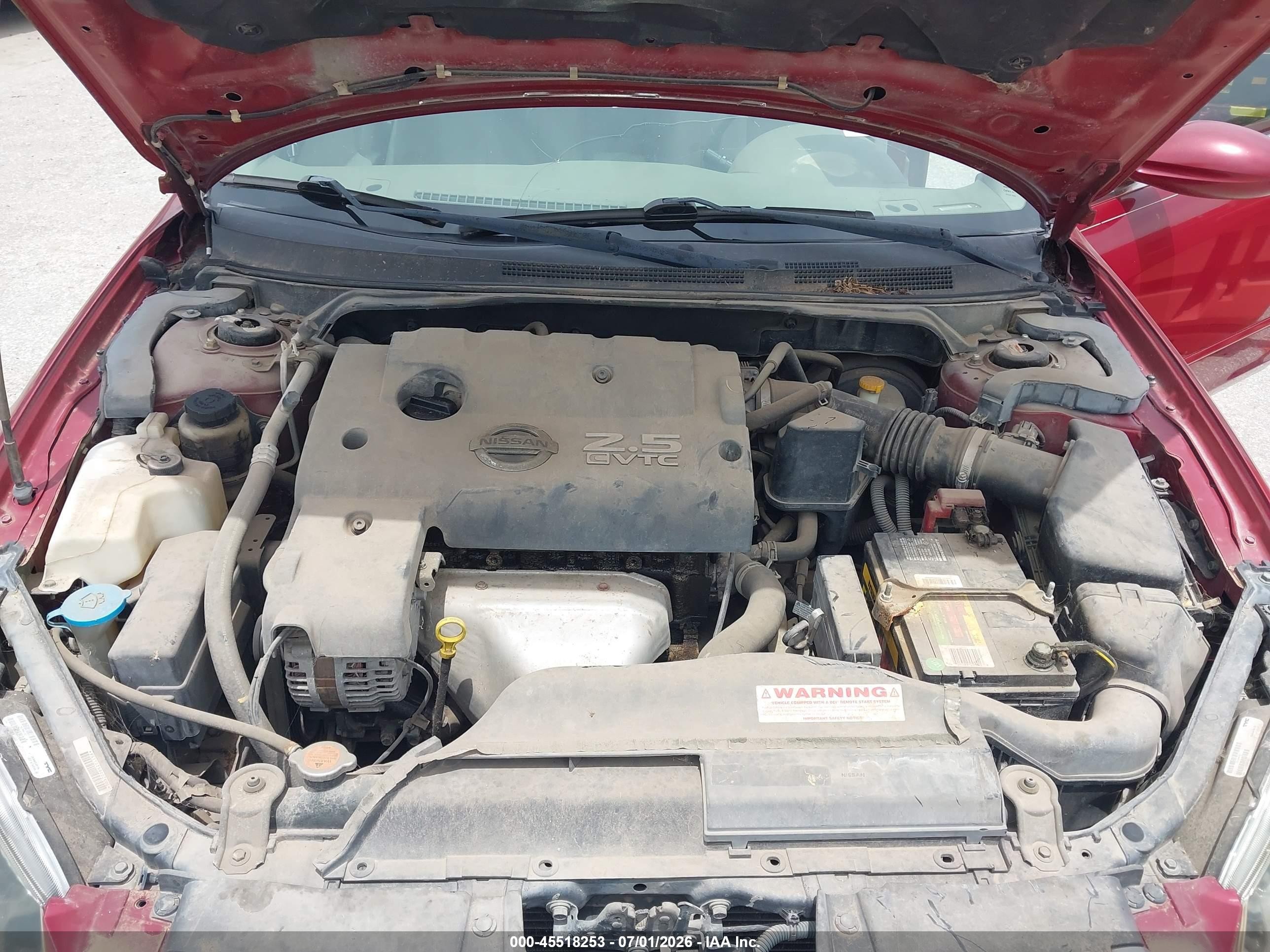 2006 Nissan Altima 2.5 S Red vin: 1N4AL11D46C260126