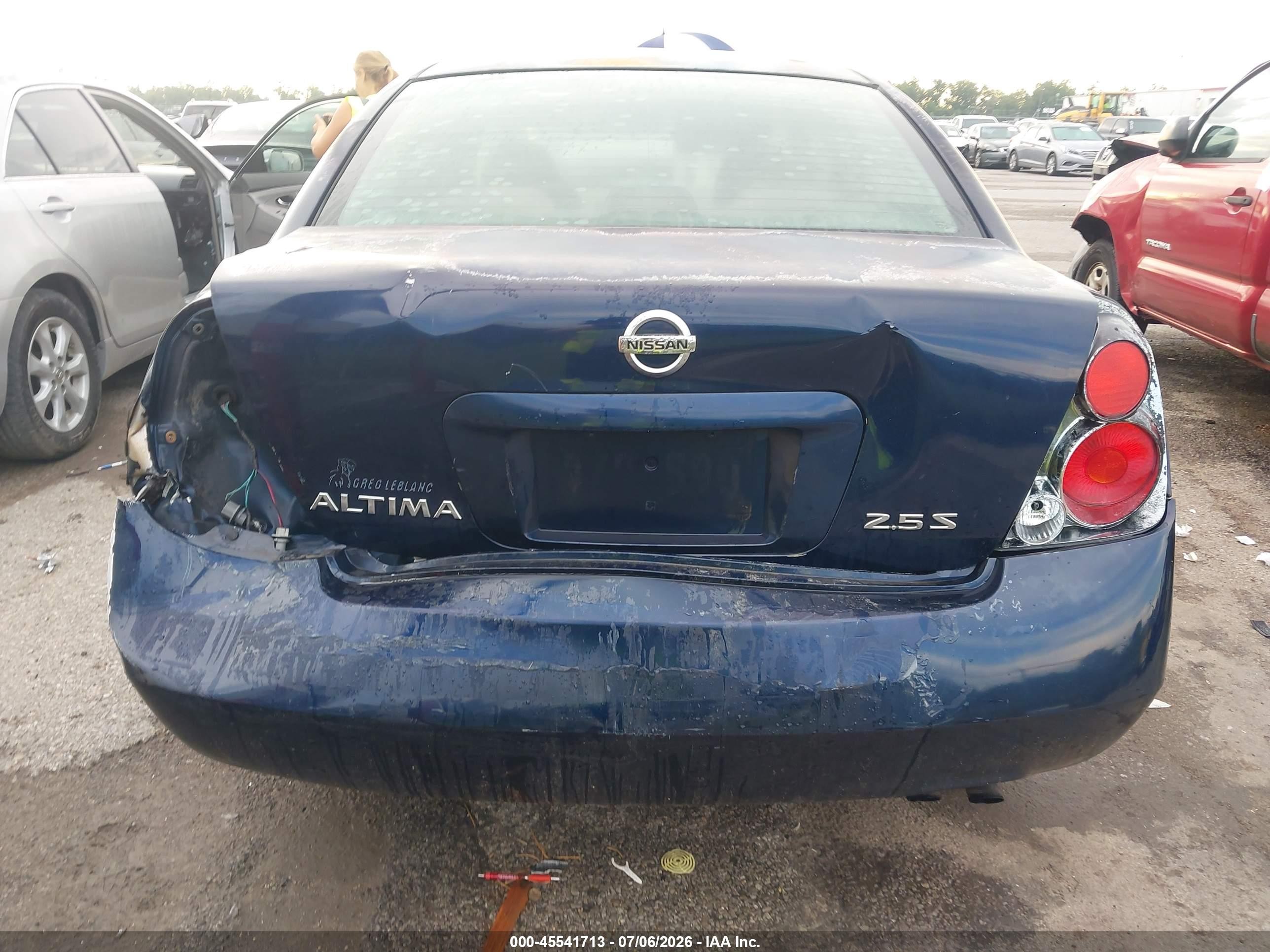 2006 Nissan Altima 2.5 S Blue vin: 1N4AL11D46N386653