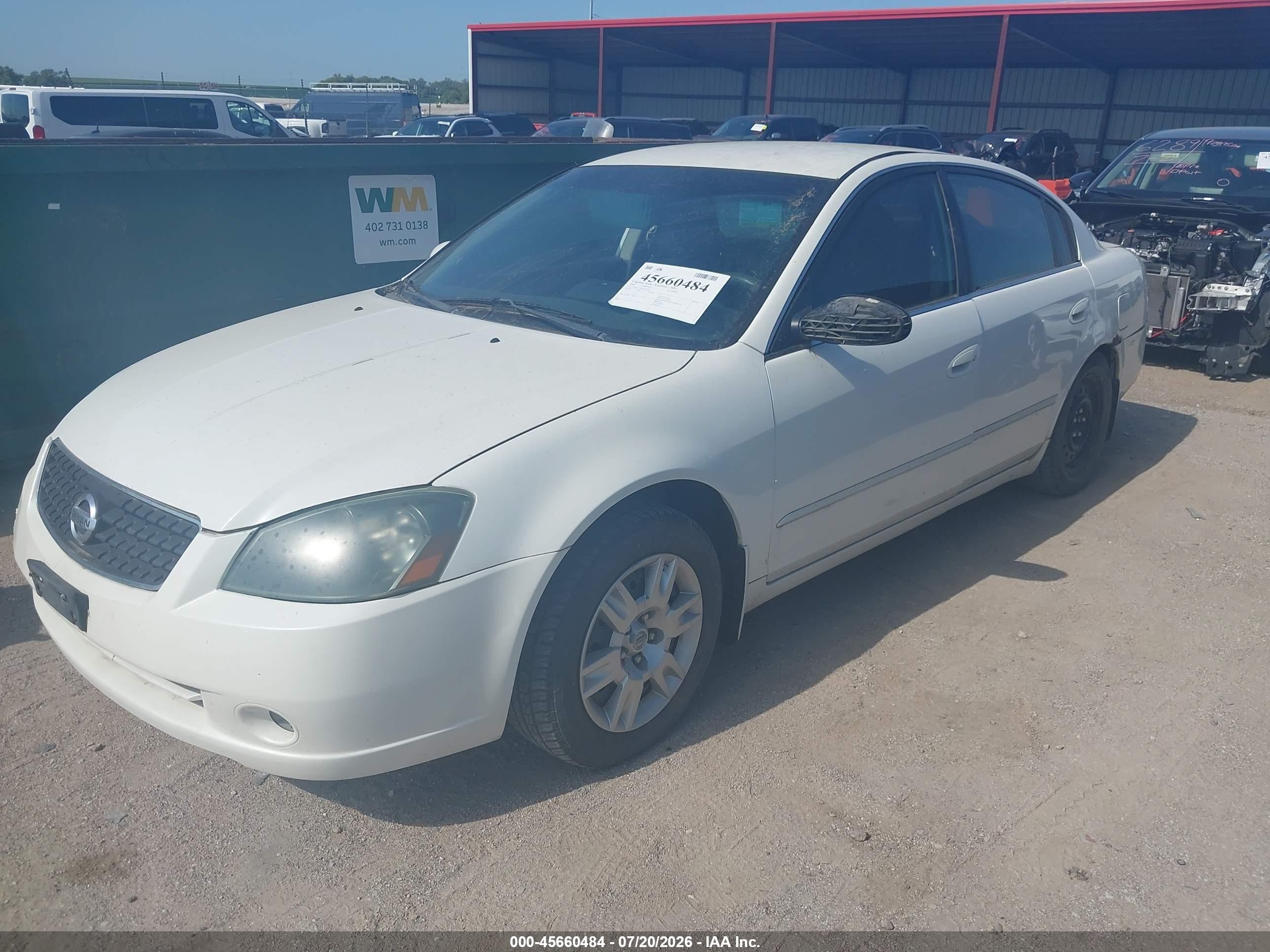 2006 Nissan Altima 2.5 S White vin: 1N4AL11D56C162934
