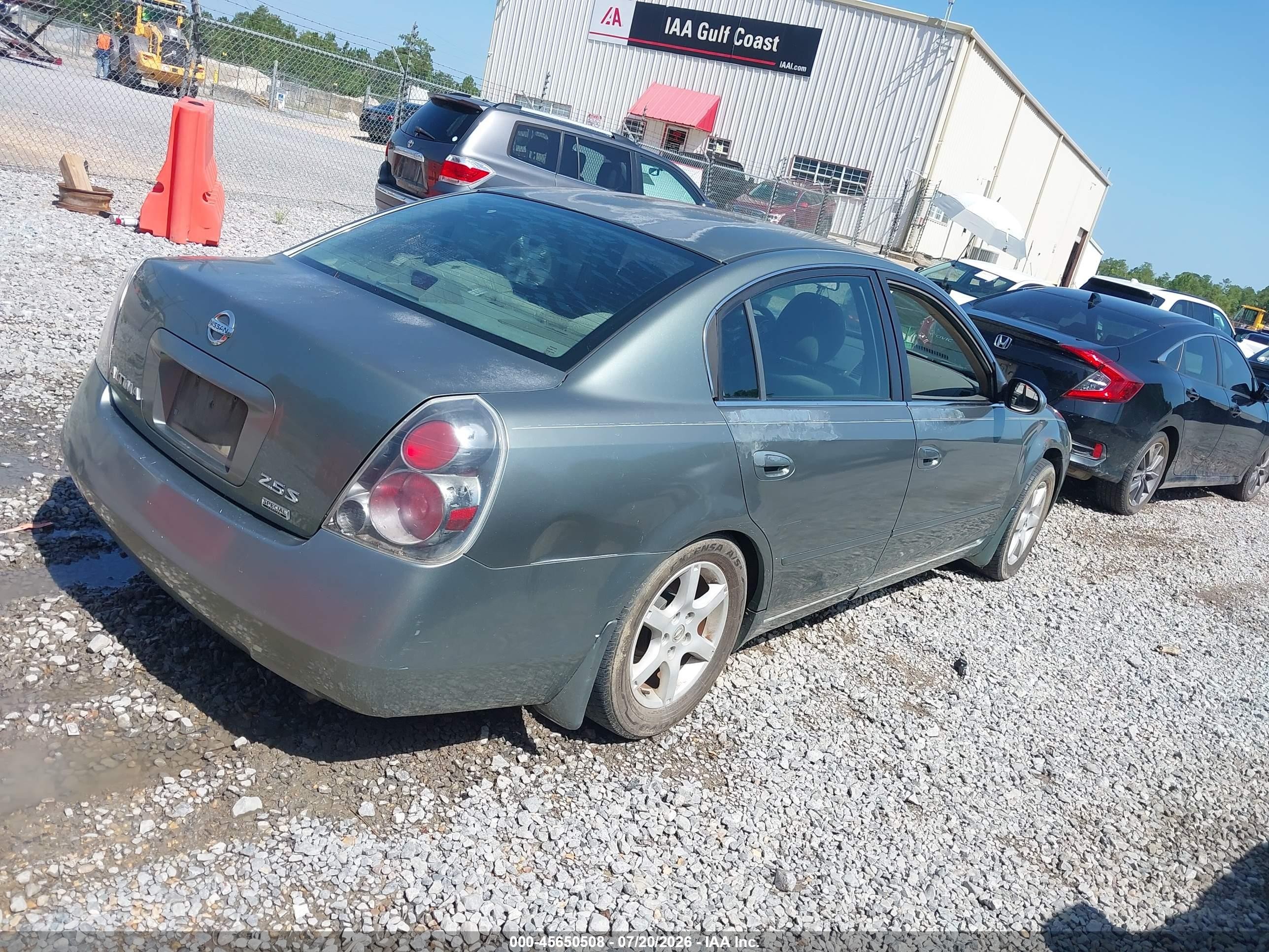 2006 Nissan Altima 2.5 S Green vin: 1N4AL11D56N335954