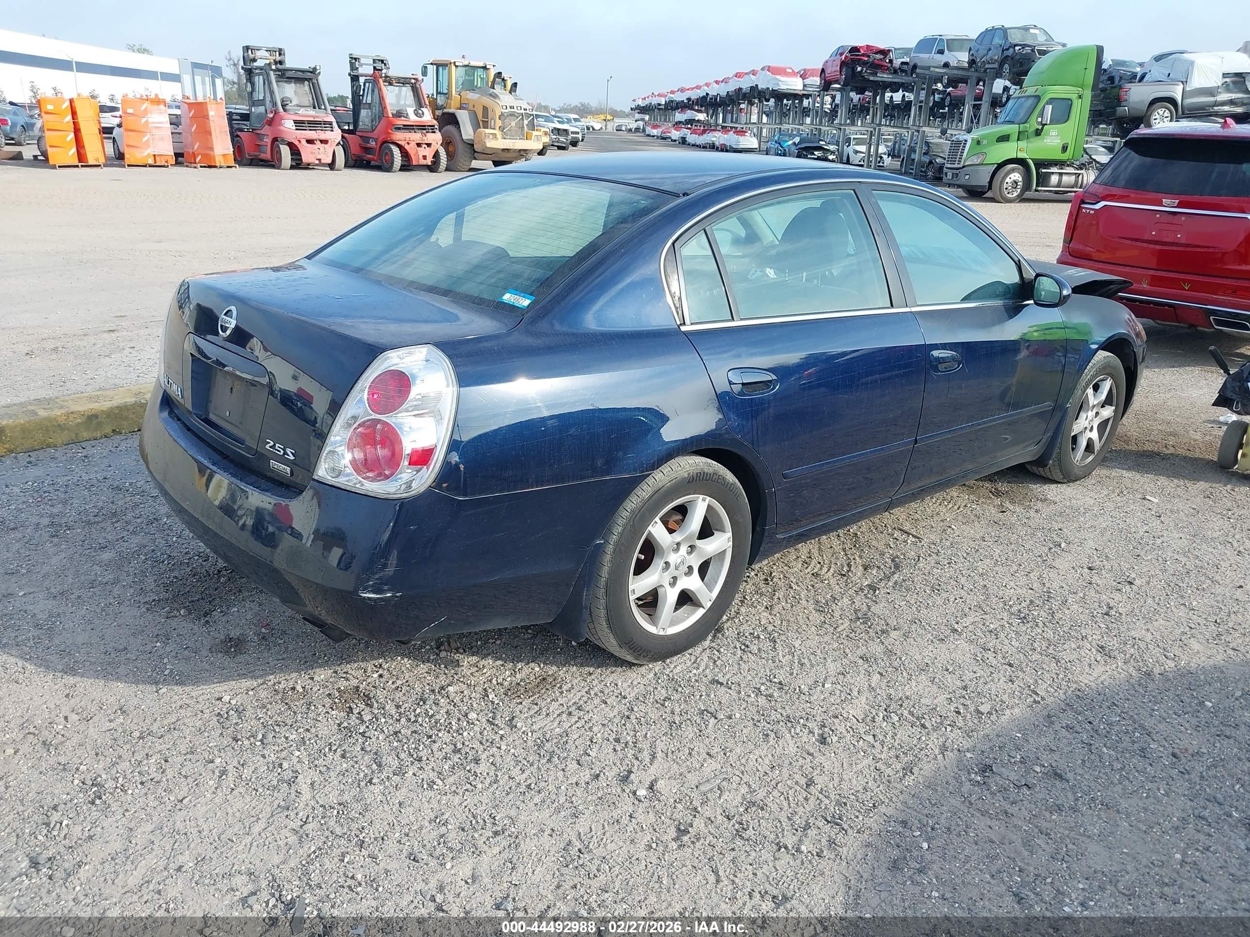 2006 Nissan Altima 2.5 S Blue vin: 1N4AL11D56N439778