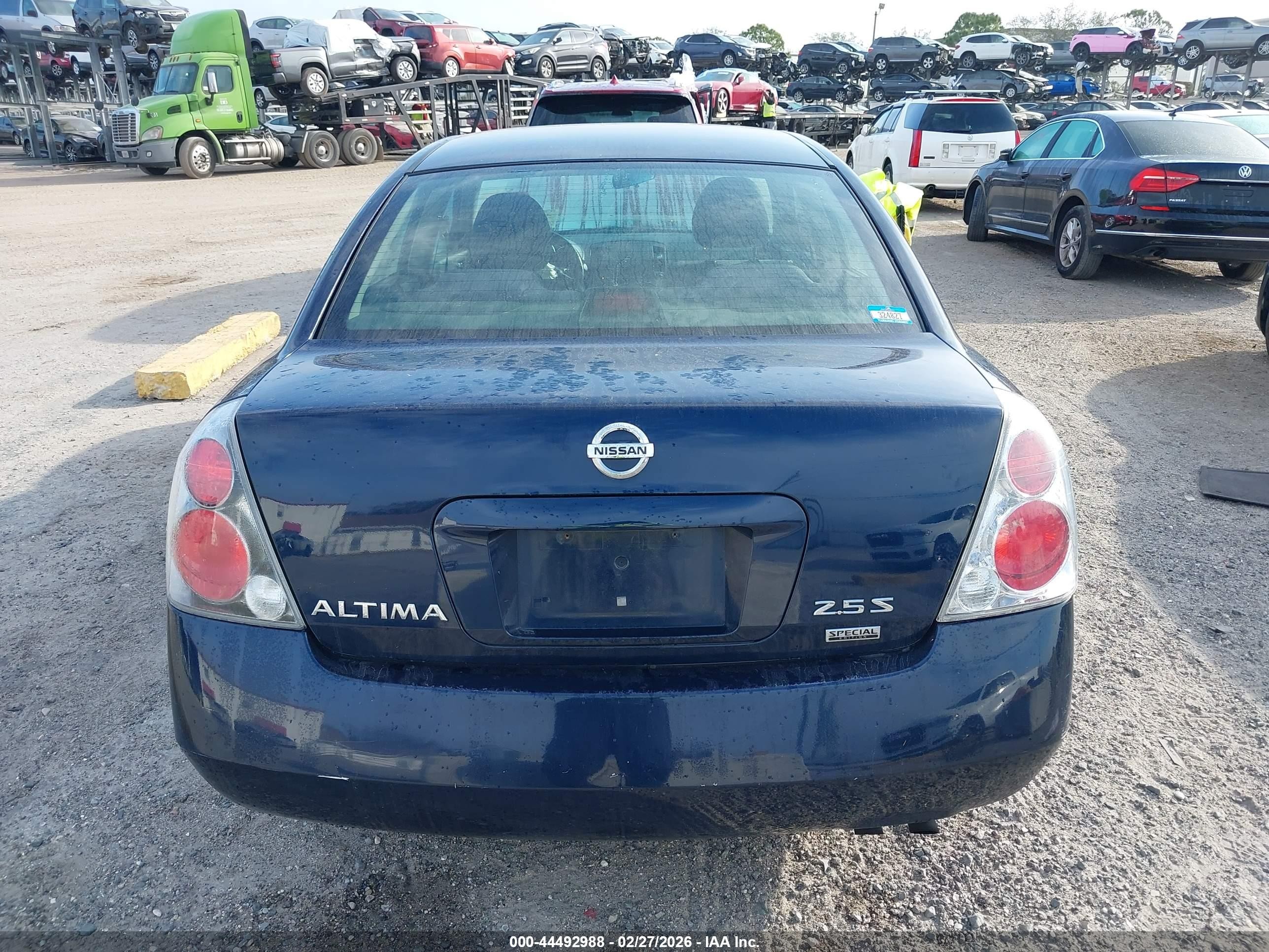 2006 Nissan Altima 2.5 S Blue vin: 1N4AL11D56N439778