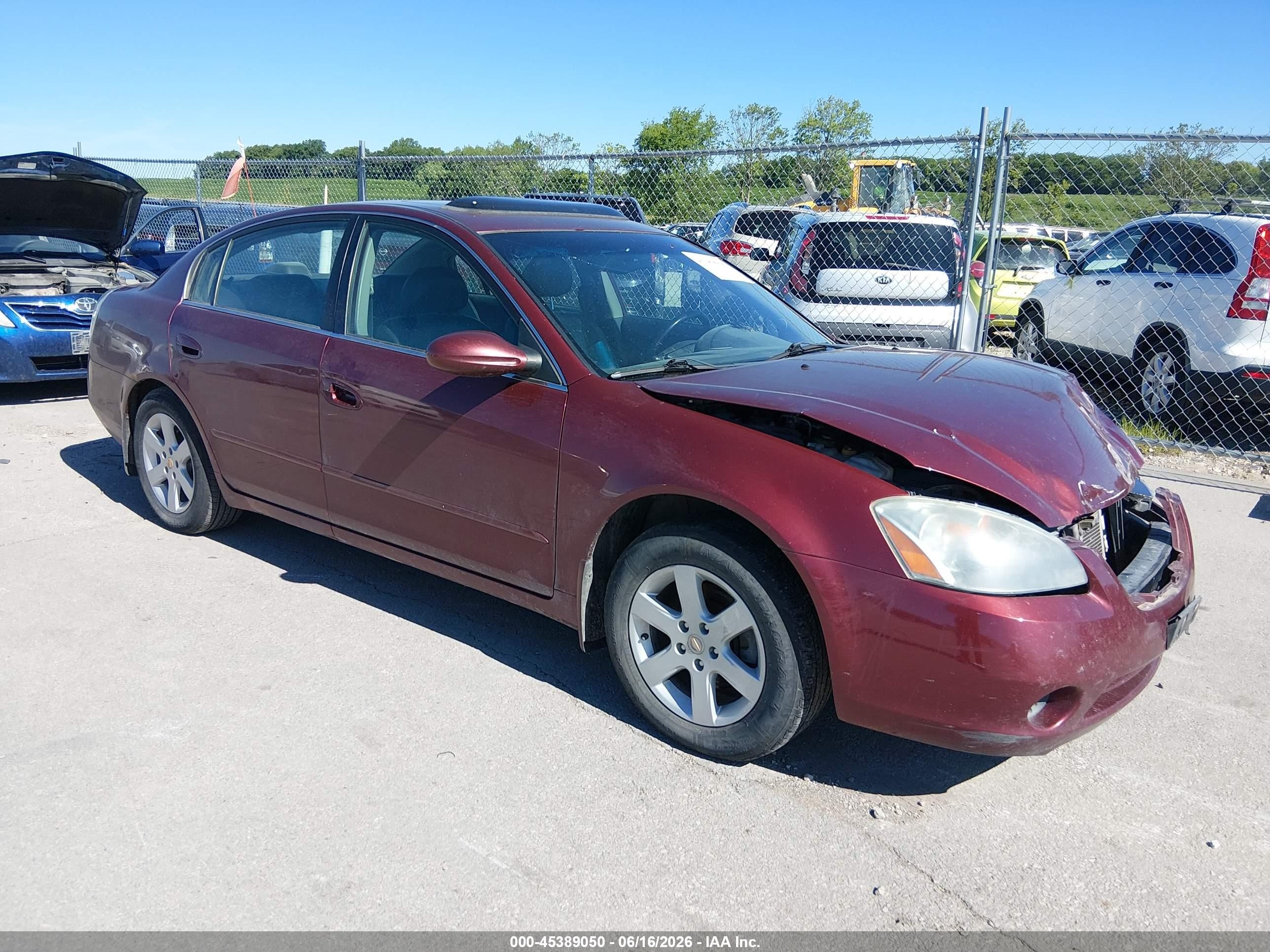 2002 Nissan Altima 2.5 Sl Темно-бордовый vin: 1N4AL11D62C161835