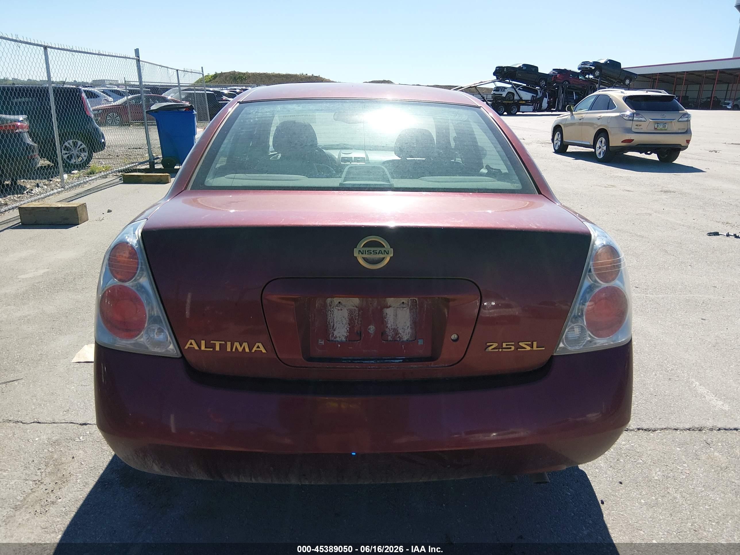 2002 Nissan Altima 2.5 Sl Maroon vin: 1N4AL11D62C161835