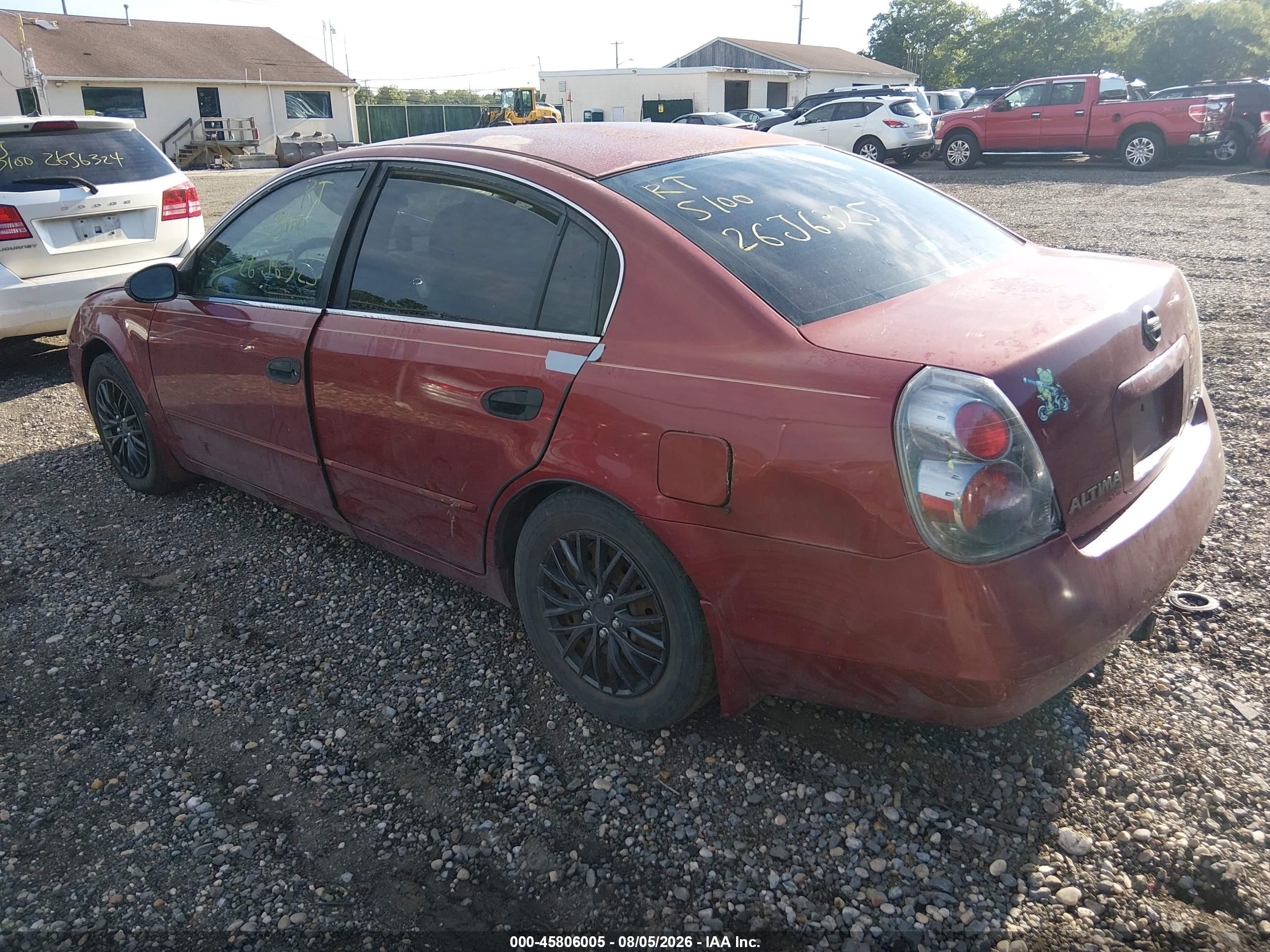 2005 Nissan Altima 2.5 S Red vin: 1N4AL11D65N427394