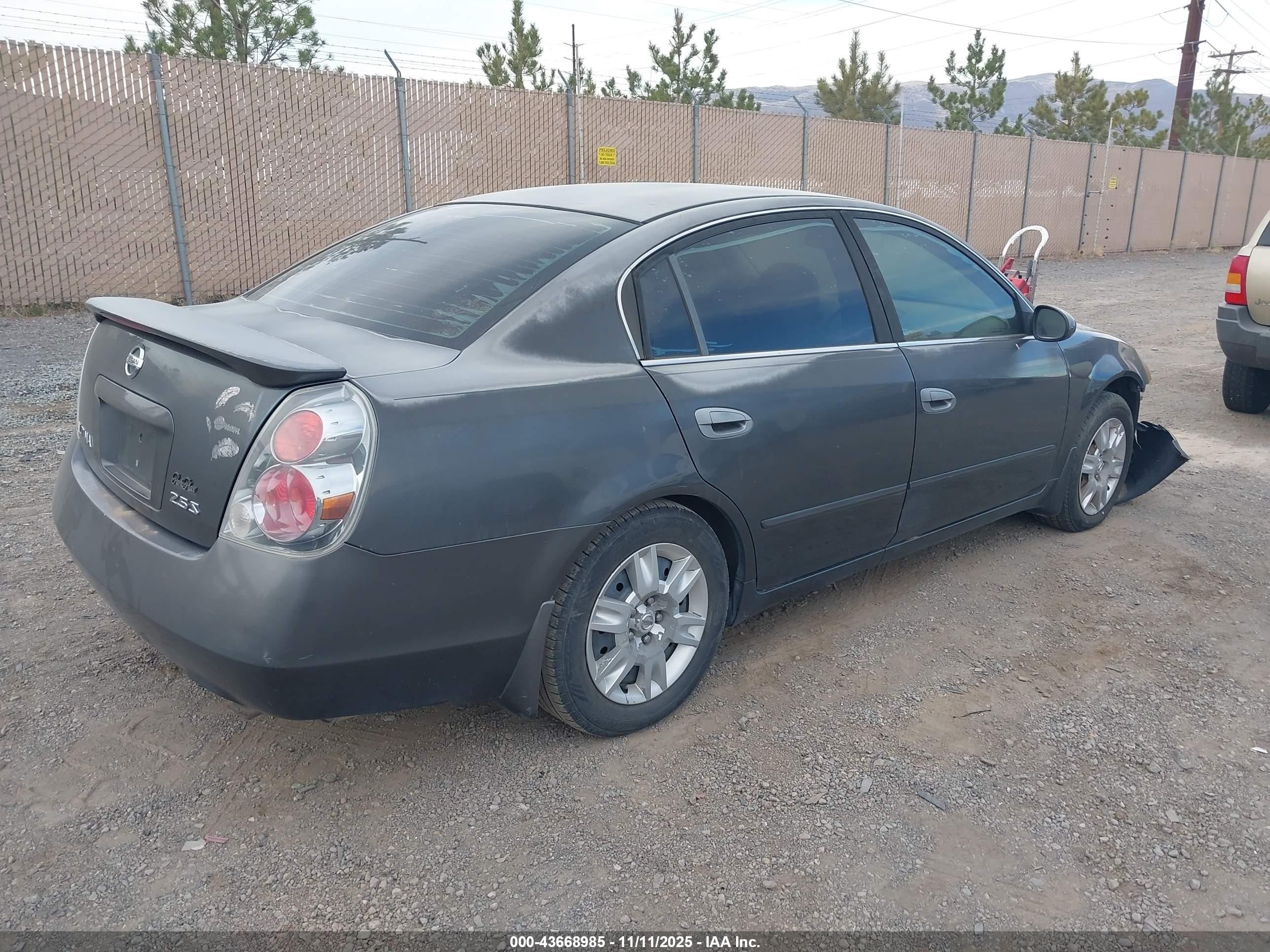 2006 Nissan Altima 2.5 S Gray vin: 1N4AL11D66N408698