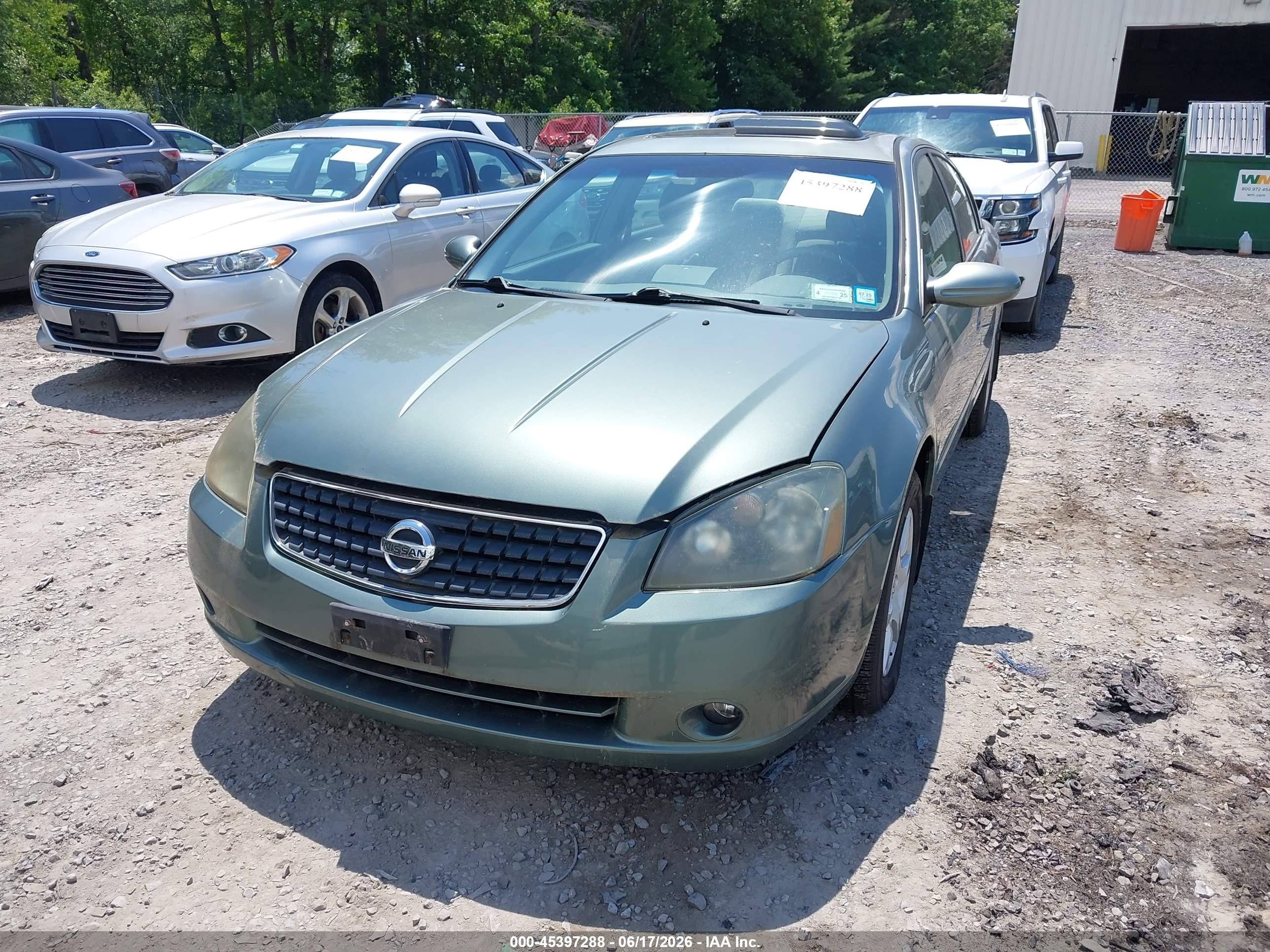 2005 Nissan Altima 2.5 S Green vin: 1N4AL11D75N472313
