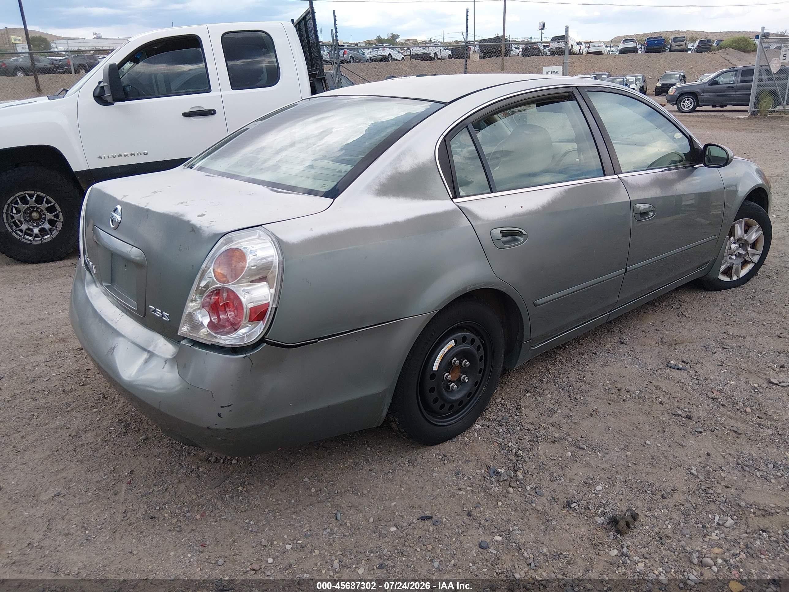2005 Nissan Altima 2.5 S Gray vin: 1N4AL11D75N923966