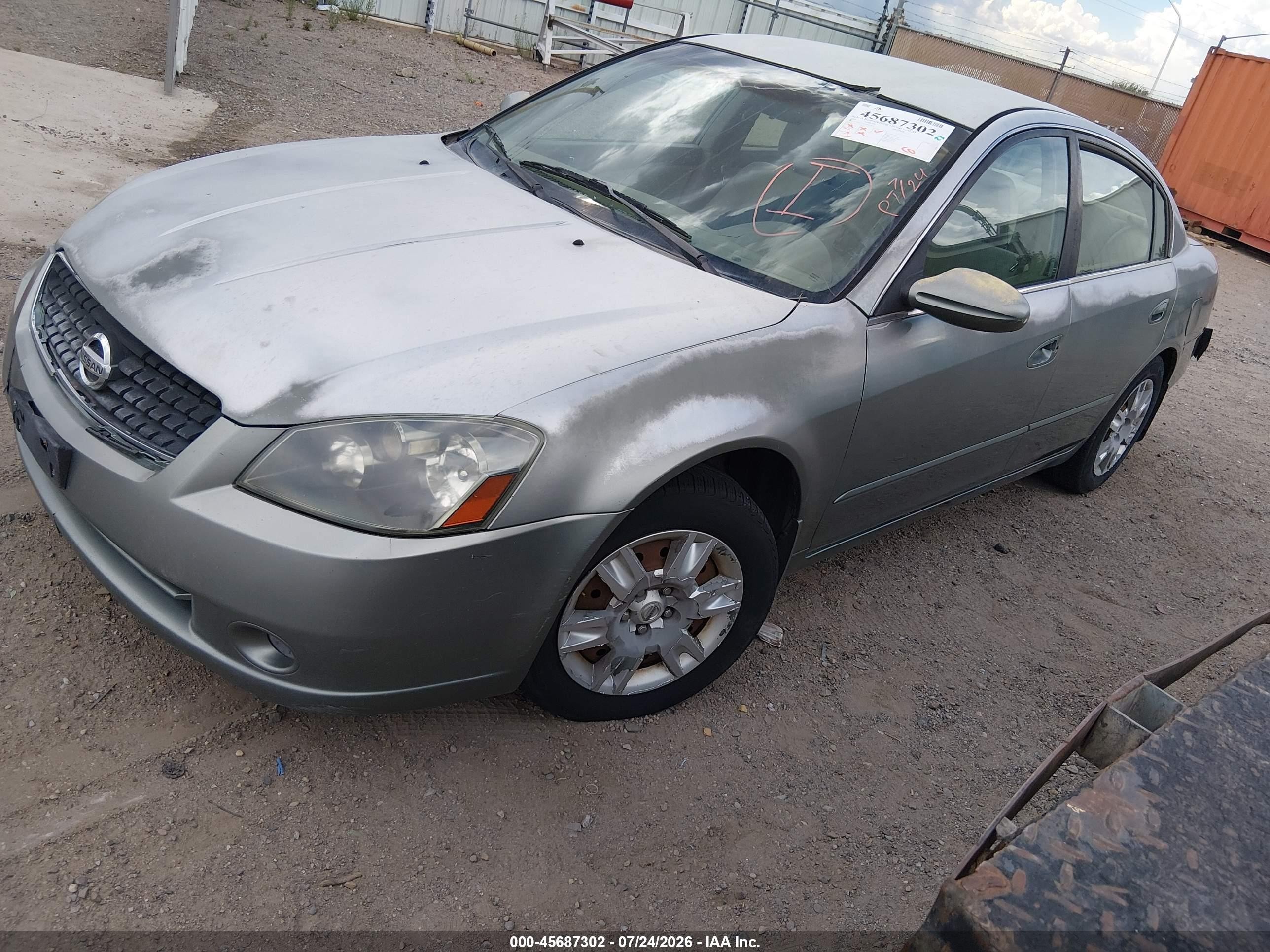 2005 Nissan Altima 2.5 S Gray vin: 1N4AL11D75N923966