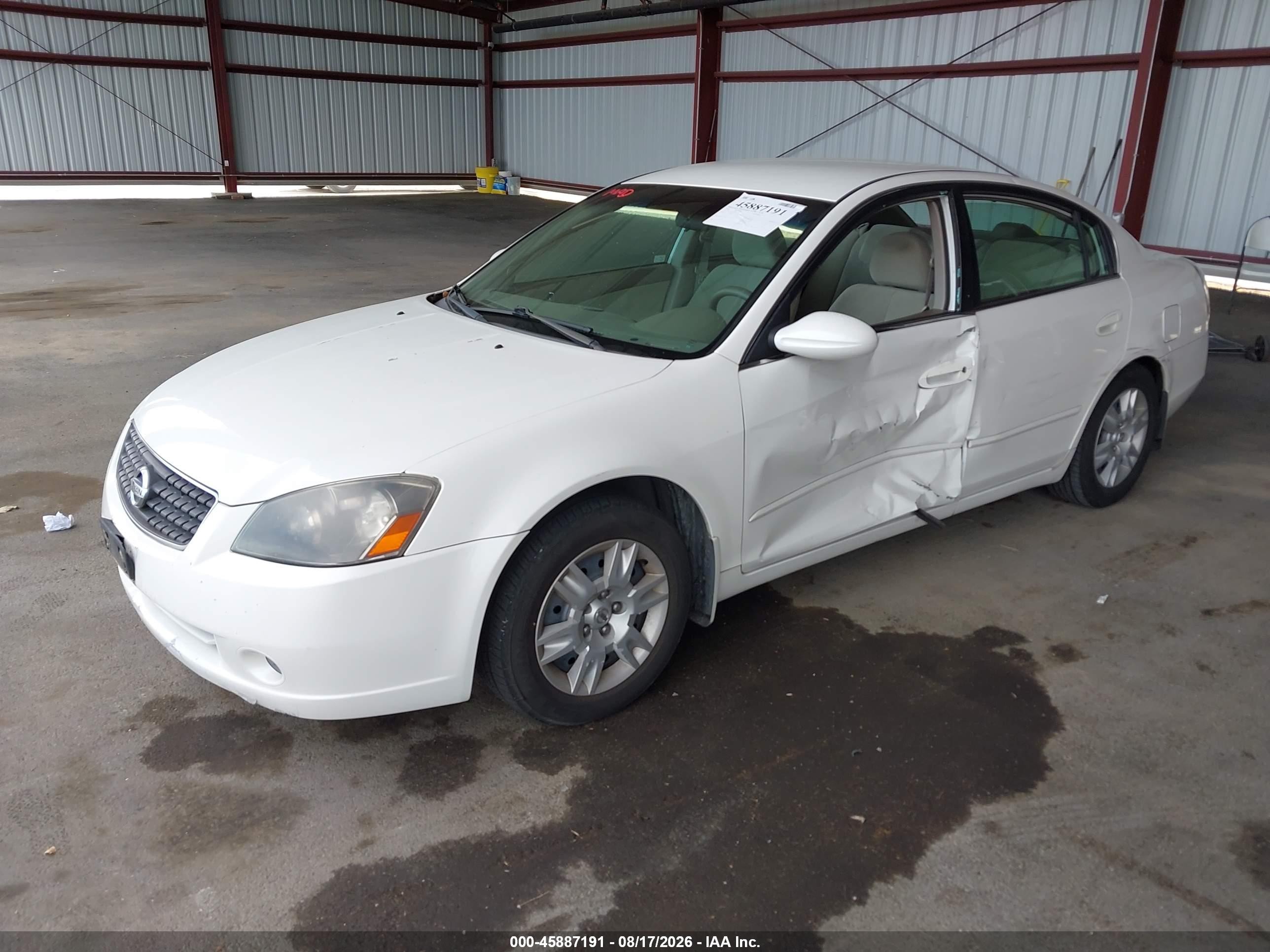 2006 Nissan Altima 2.5 S White vin: 1N4AL11D76C161283