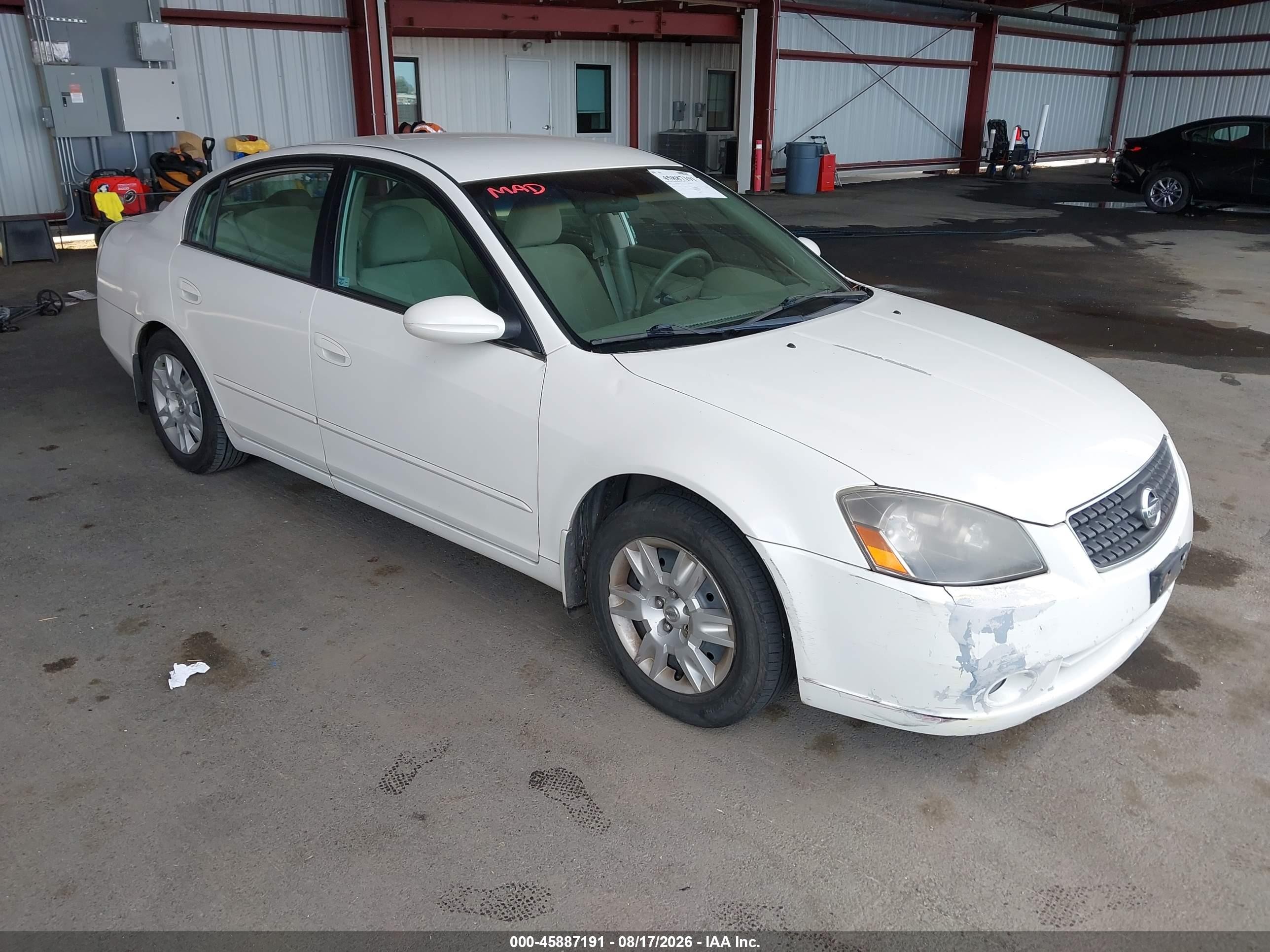 2006 Nissan Altima 2.5 S White vin: 1N4AL11D76C161283