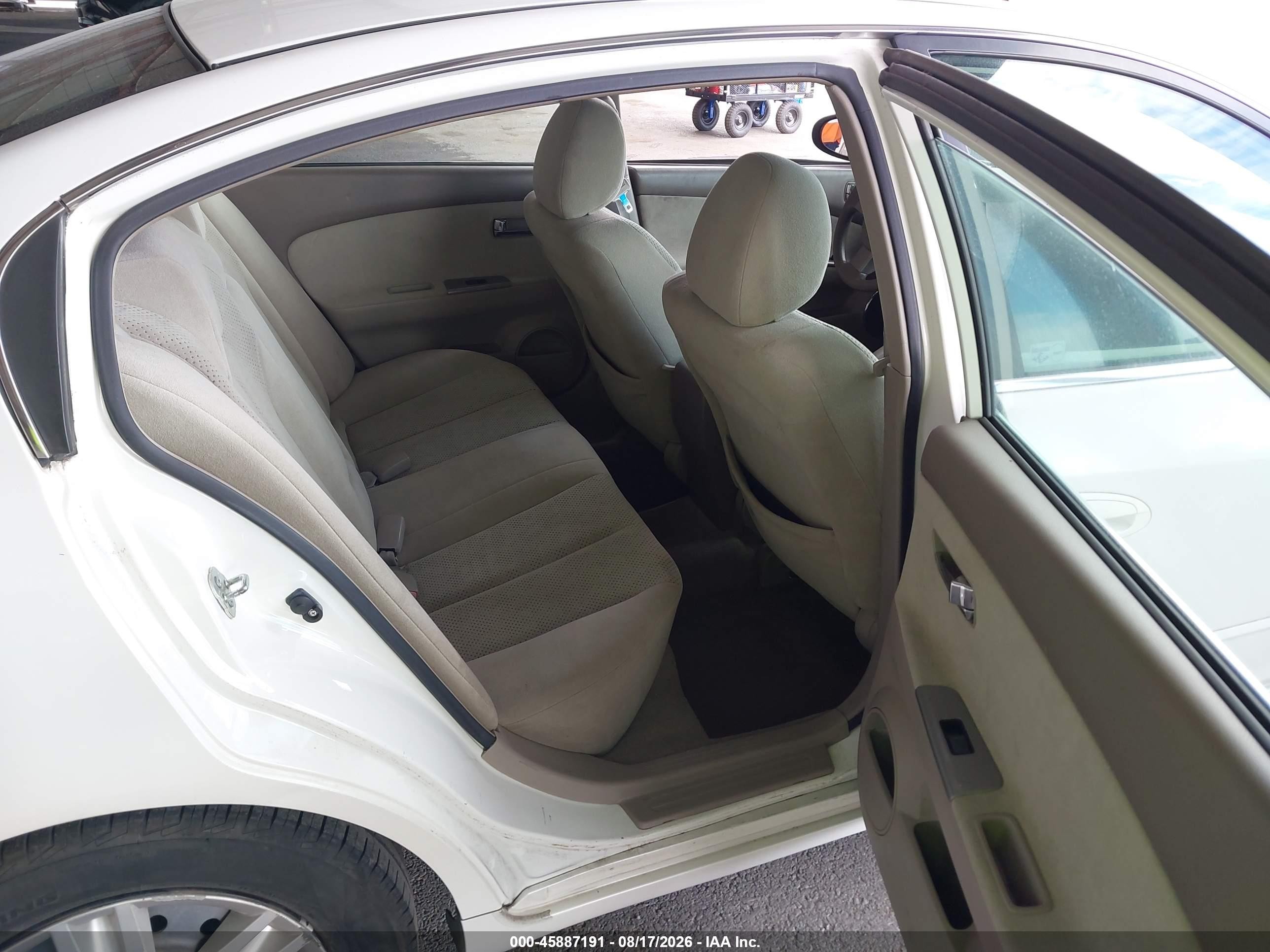 2006 Nissan Altima 2.5 S White vin: 1N4AL11D76C161283