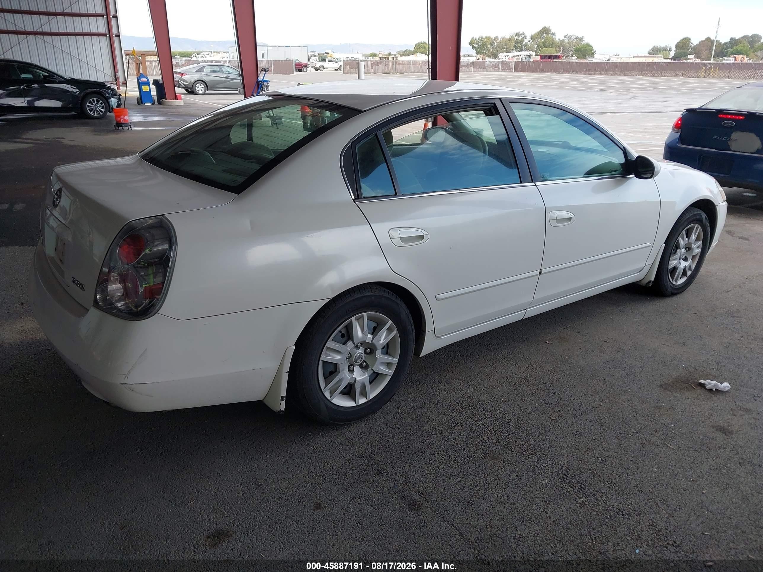 2006 Nissan Altima 2.5 S White vin: 1N4AL11D76C161283