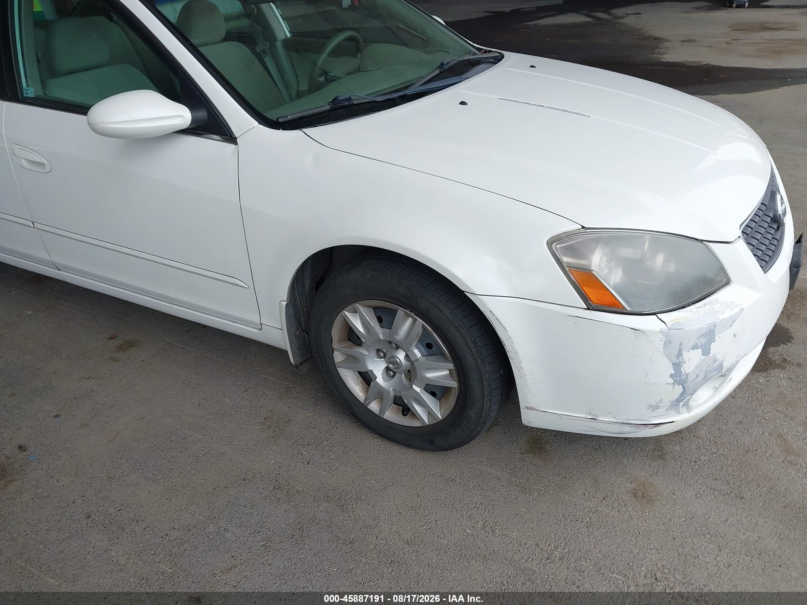 2006 Nissan Altima 2.5 S White vin: 1N4AL11D76C161283