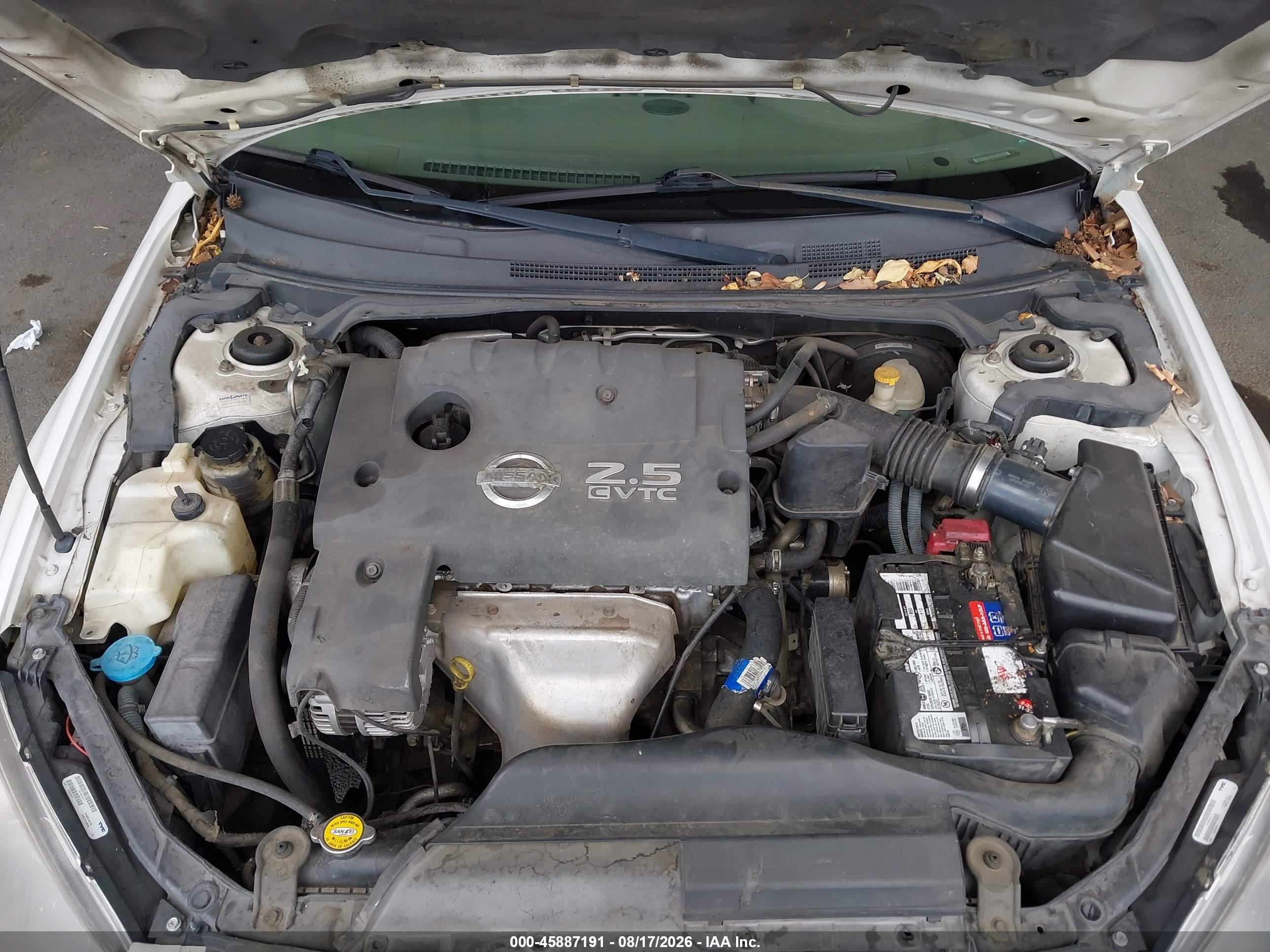 2006 Nissan Altima 2.5 S White vin: 1N4AL11D76C161283