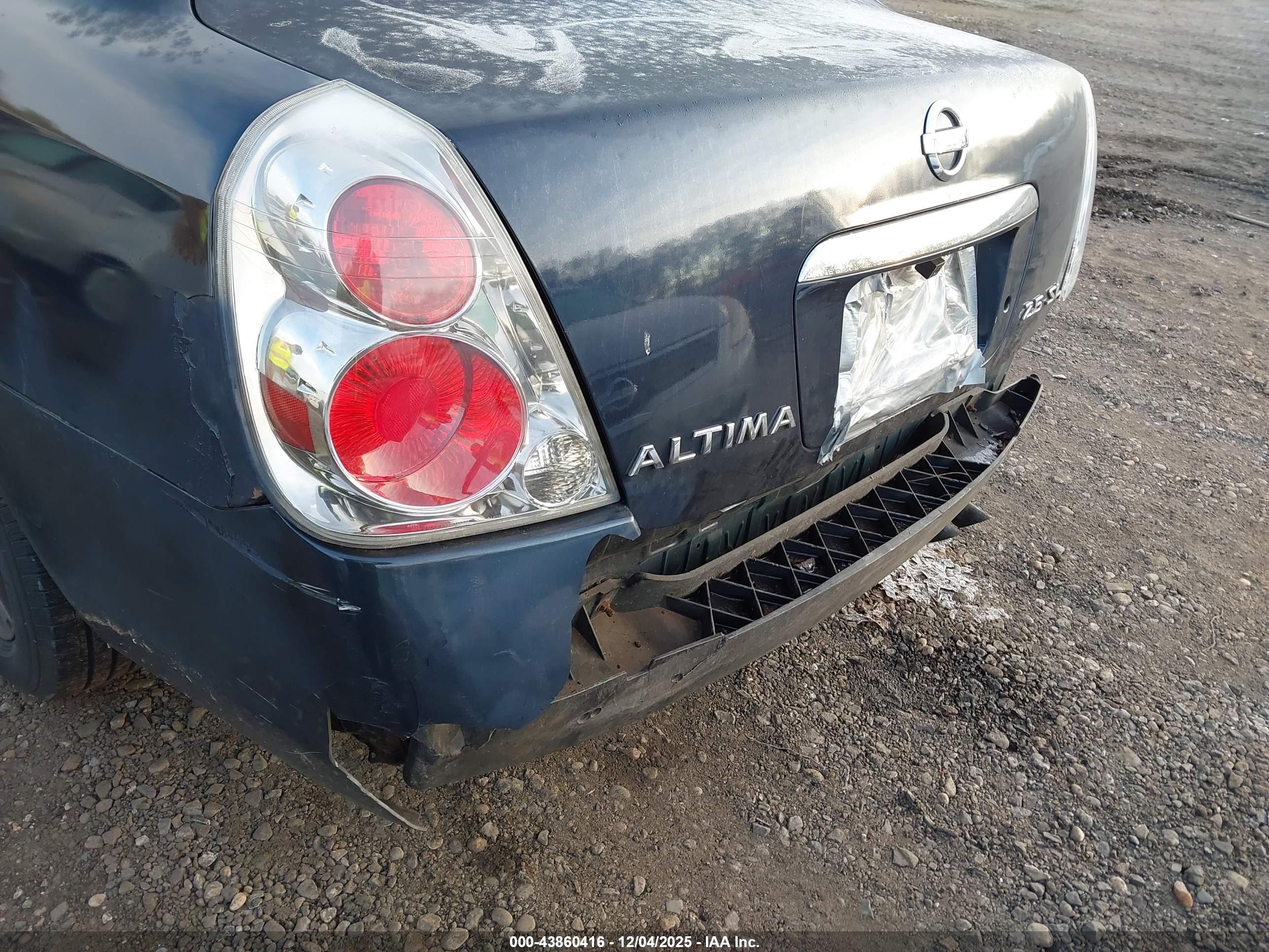 2006 Nissan Altima 2.5 S Blue vin: 1N4AL11D76C179962