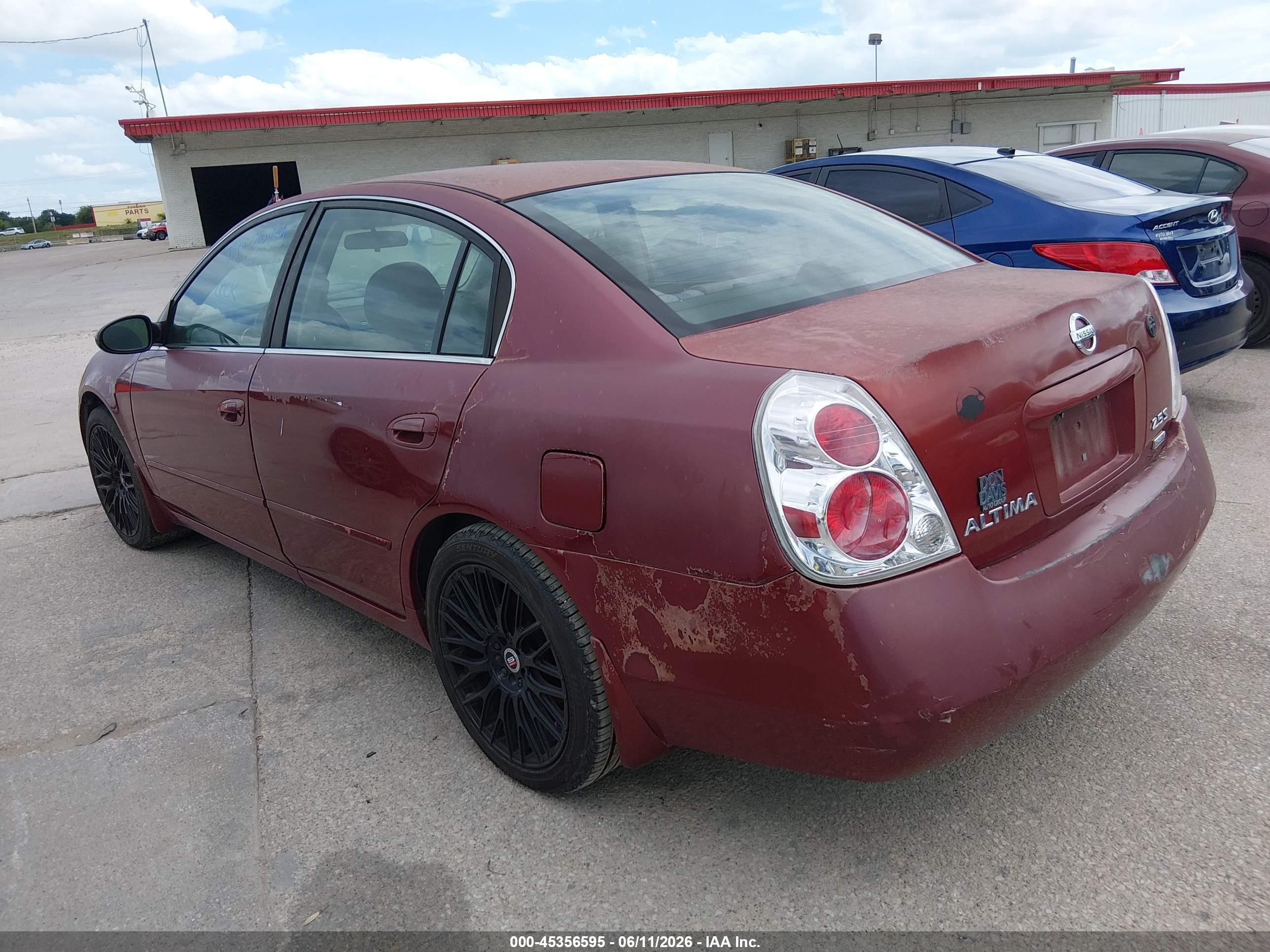 2006 Nissan Altima 2.5 S Maroon vin: 1N4AL11D76C256765
