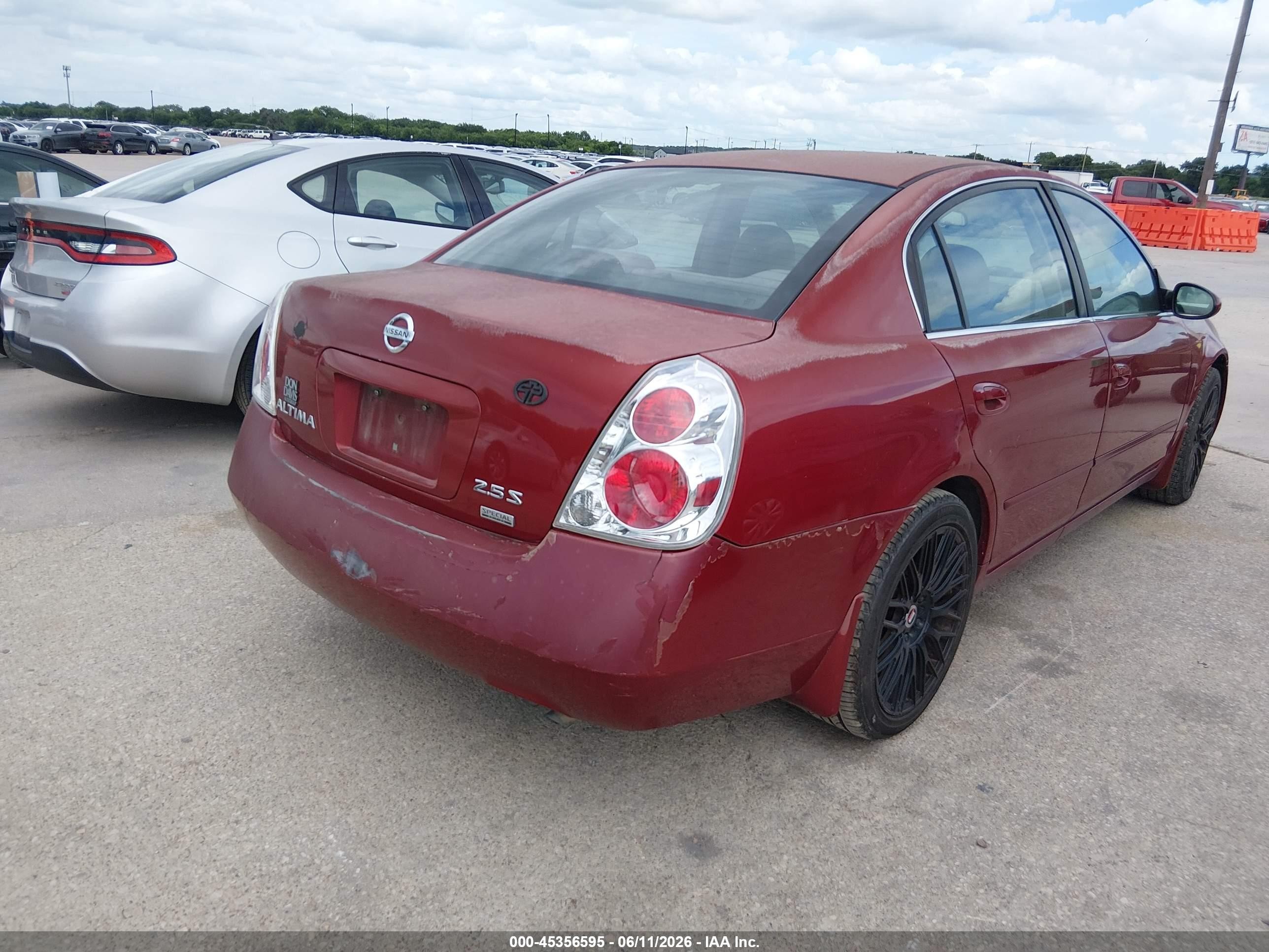 2006 Nissan Altima 2.5 S Maroon vin: 1N4AL11D76C256765