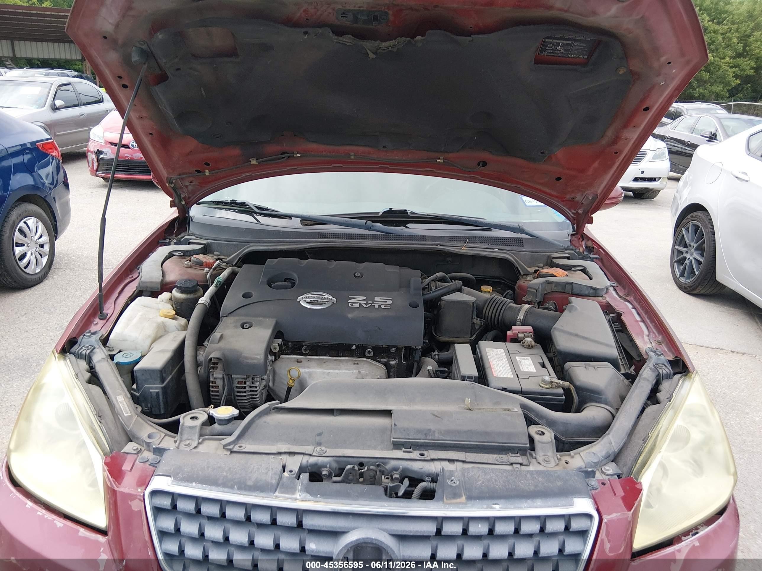 2006 Nissan Altima 2.5 S Maroon vin: 1N4AL11D76C256765