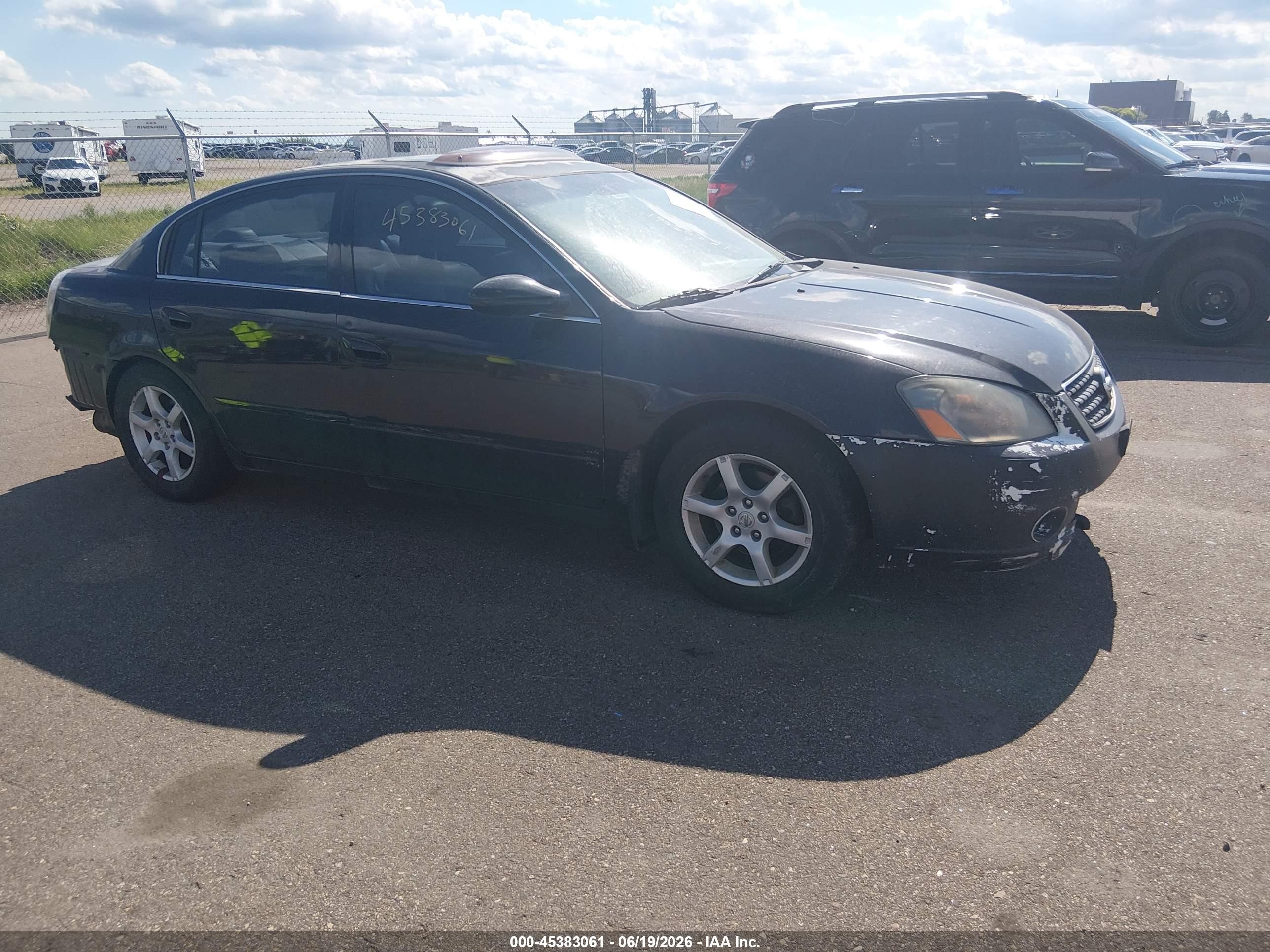 2006 Nissan Altima 2.5 S Black vin: 1N4AL11D76C268513