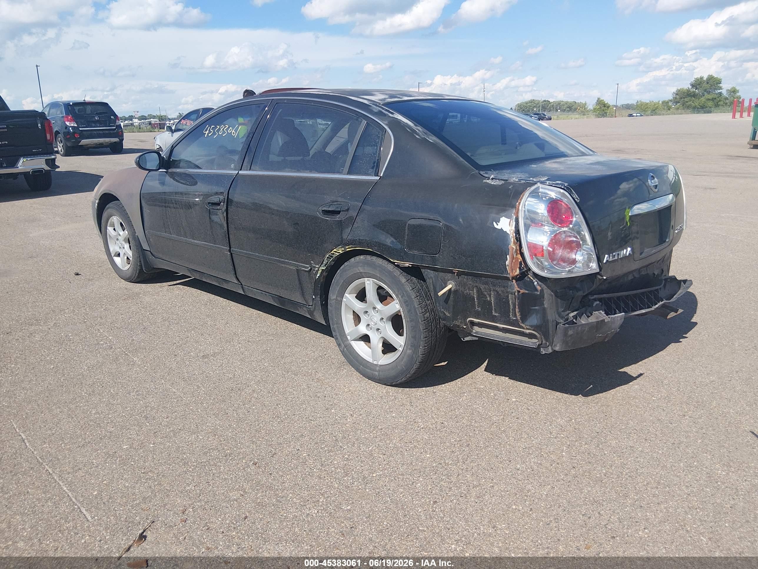 2006 Nissan Altima 2.5 S Black vin: 1N4AL11D76C268513
