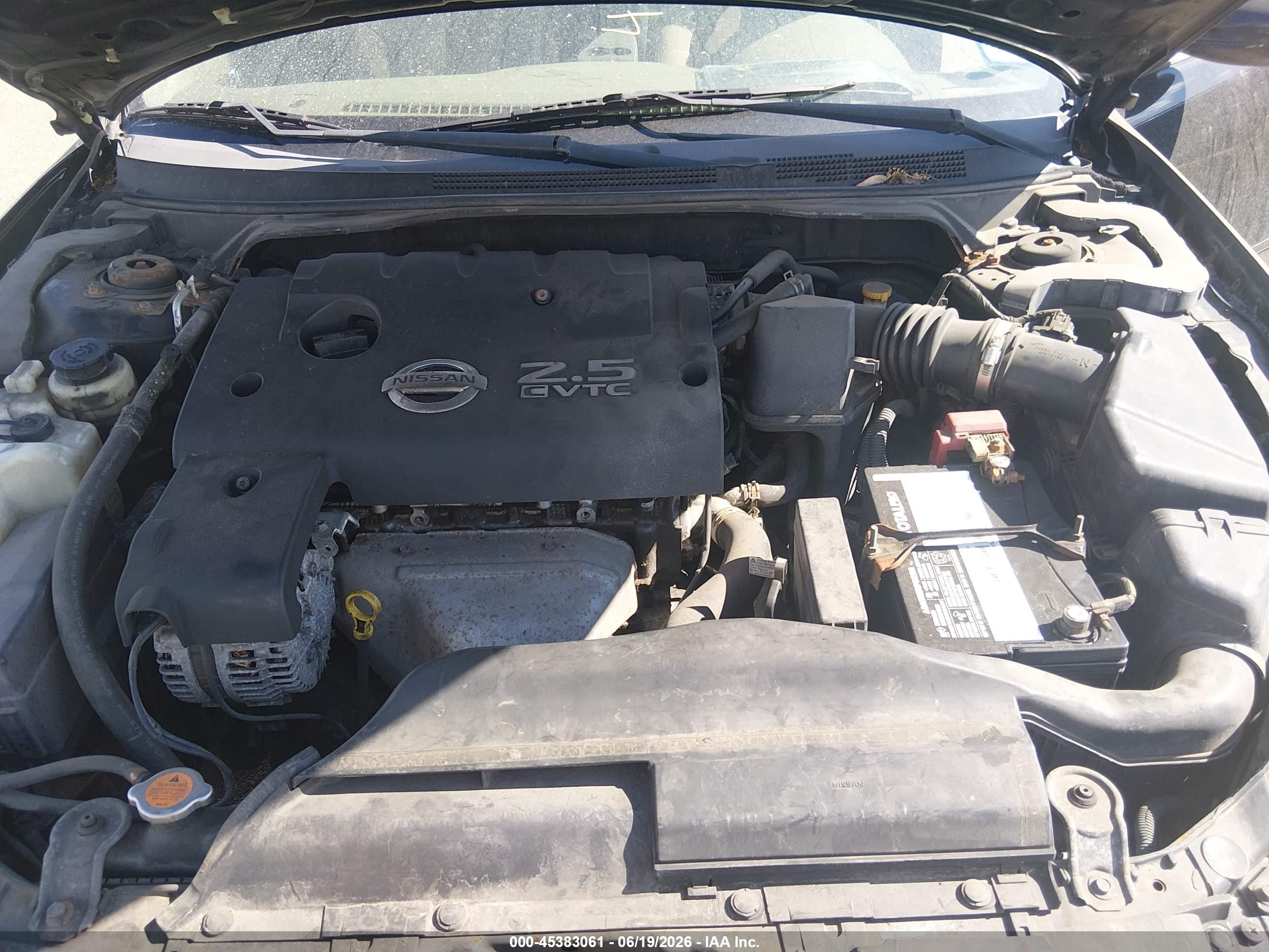 2006 Nissan Altima 2.5 S Black vin: 1N4AL11D76C268513