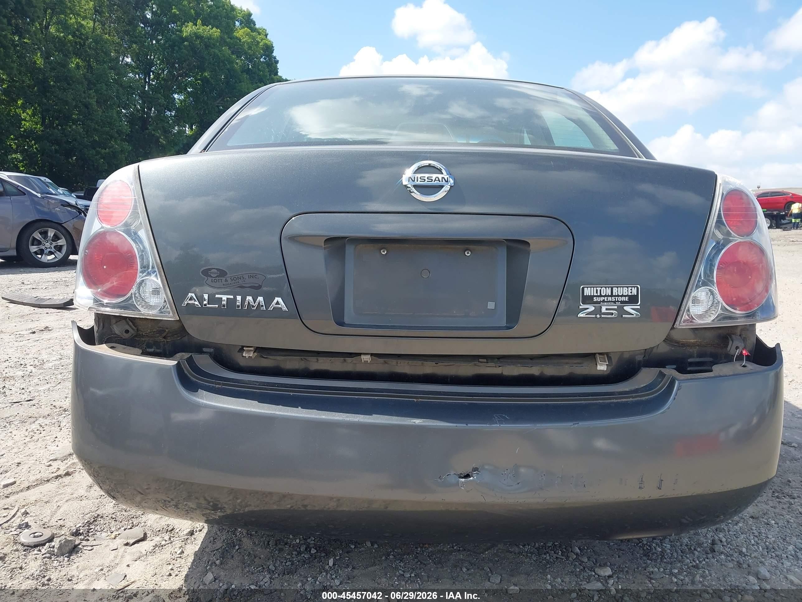 2006 Nissan Altima 2.5 S Серый vin: 1N4AL11D76N351394