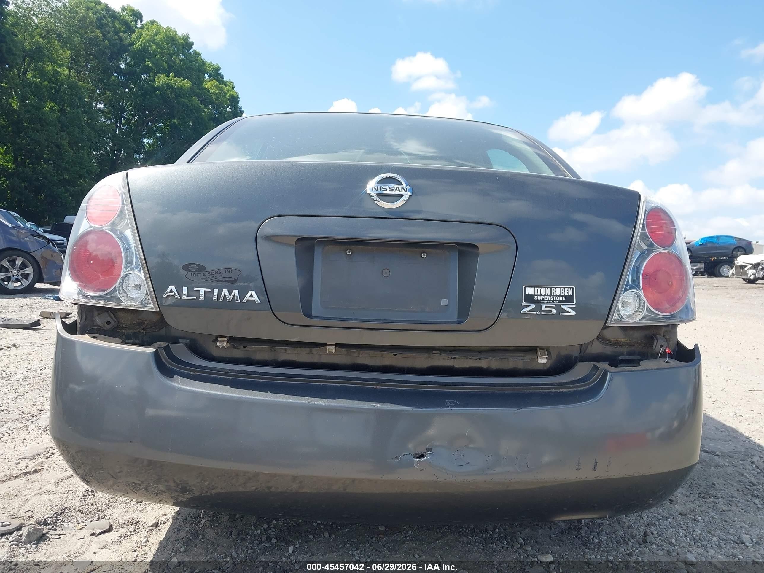 2006 Nissan Altima 2.5 S Серый vin: 1N4AL11D76N351394
